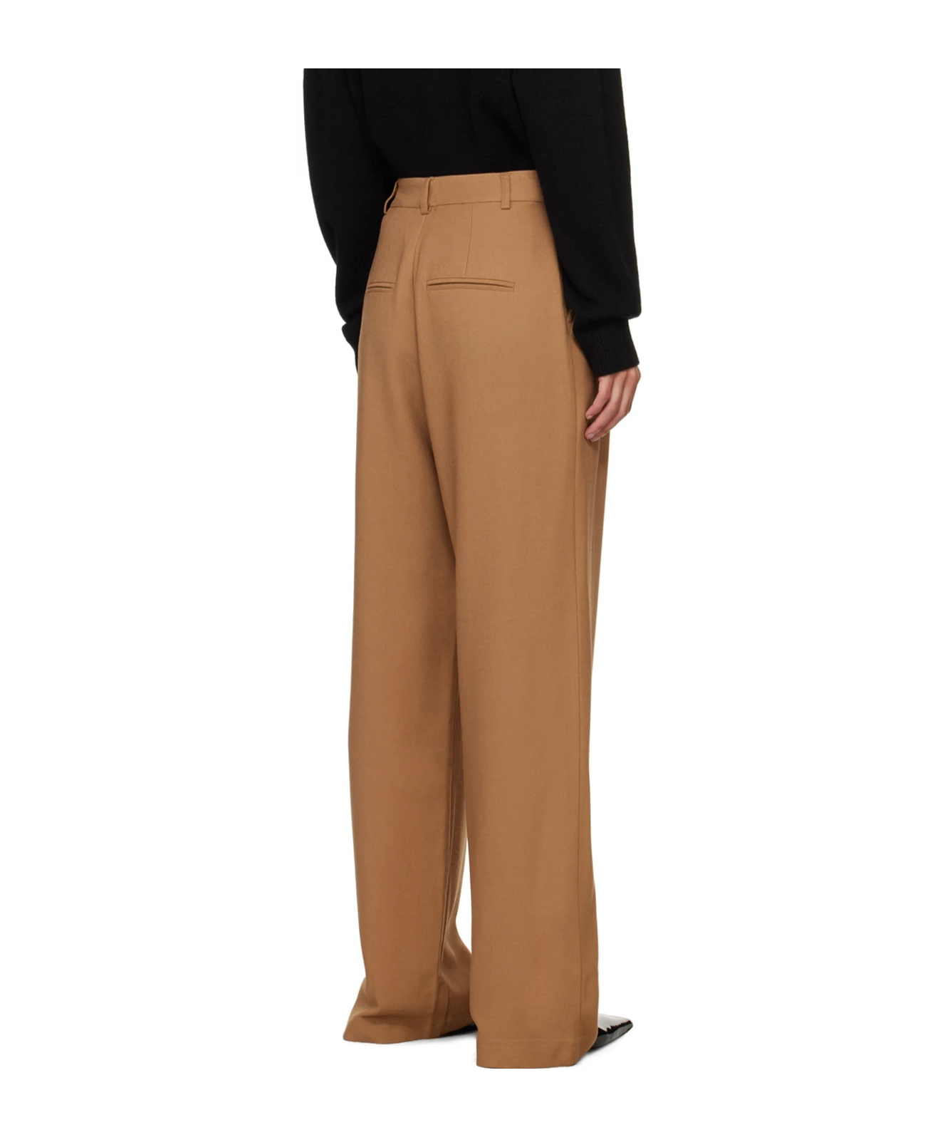 ANINE BING CARRIE PLEAT-DETAILING TAILORED TROUSERS