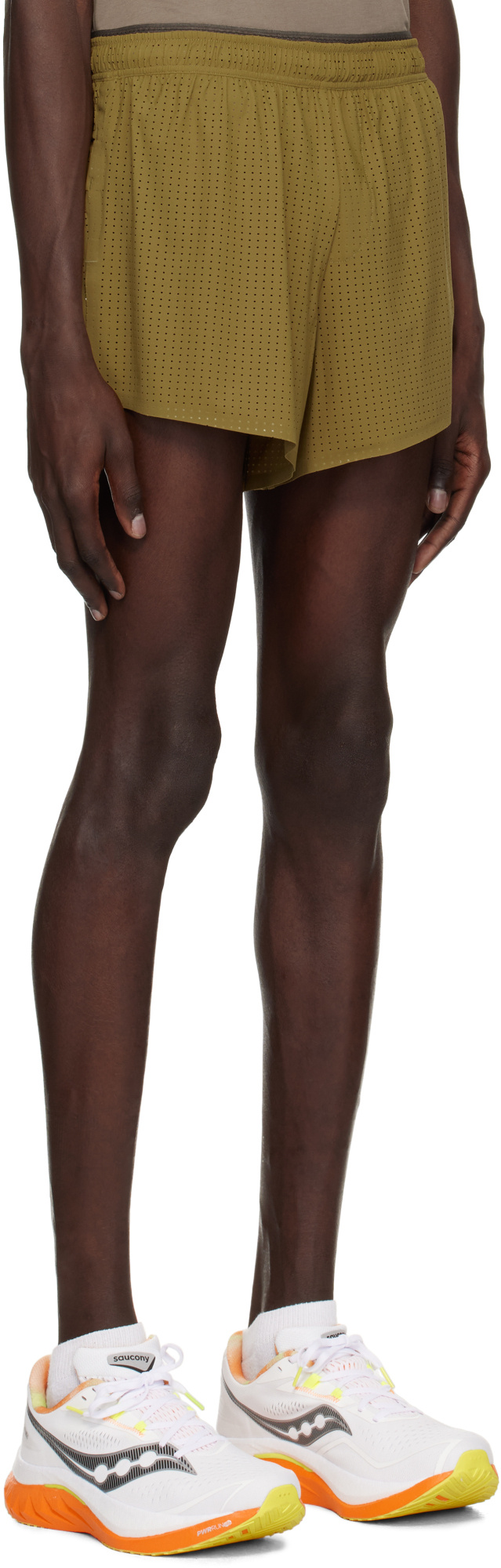 Shop Satisfy Space-o 2.5 Distance Shorts In Khaki