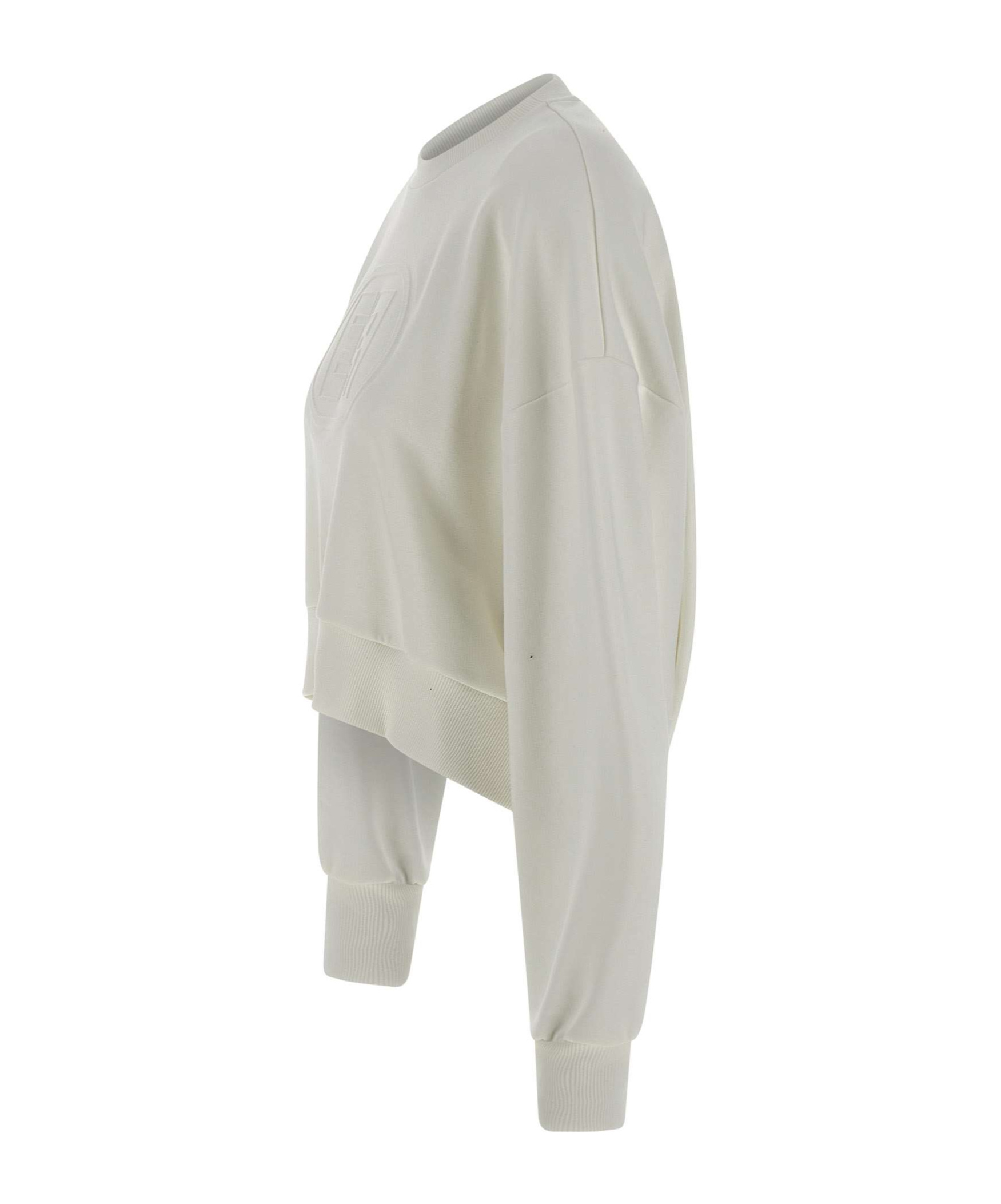 Elisabetta Franchi Cotone Hoodie In White