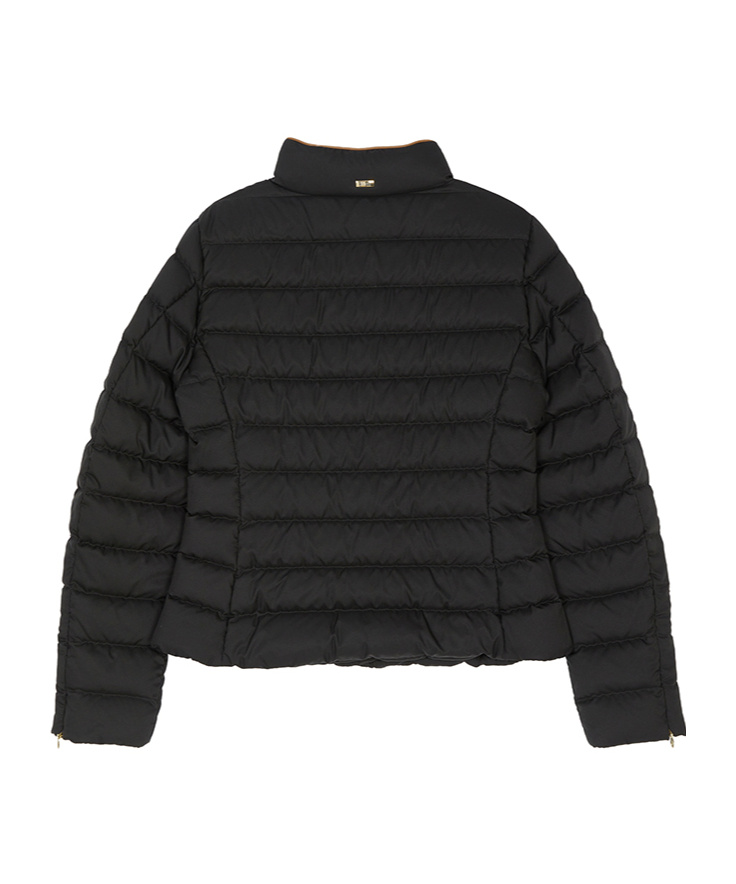 Herno Long-sleeved Down Jacket In Black