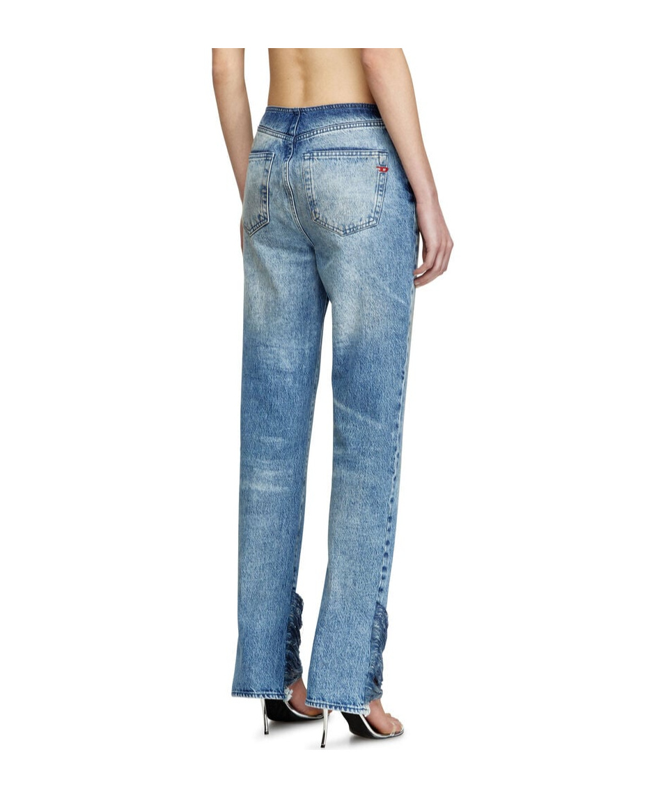 Diesel Bootcut Jeans D-ginna Blue Washed Effect In Blue