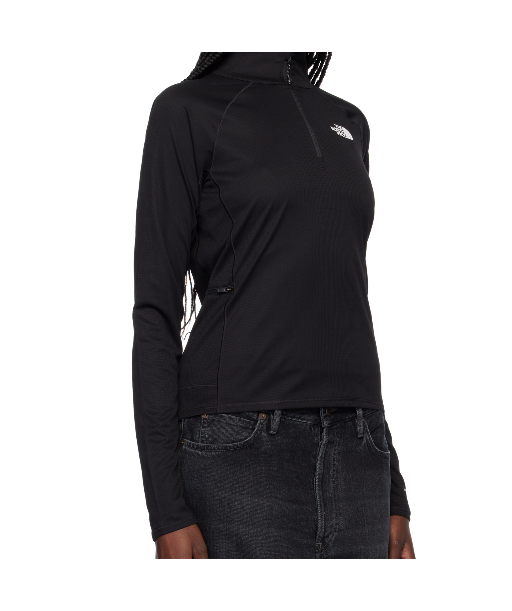 The North Face Womens Sunriser 1/4 Zip Long-sleeve Top In Black