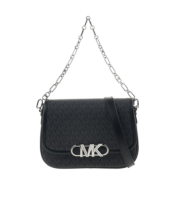 Michael Kors Logo Shoulder Bag In Black