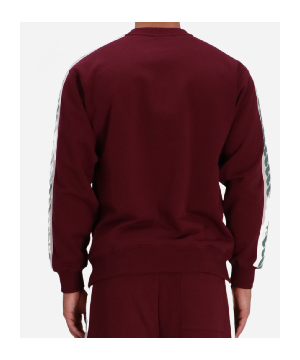 Drôle De Monsieur Long-sleeved Sweatshirt In Burgundy