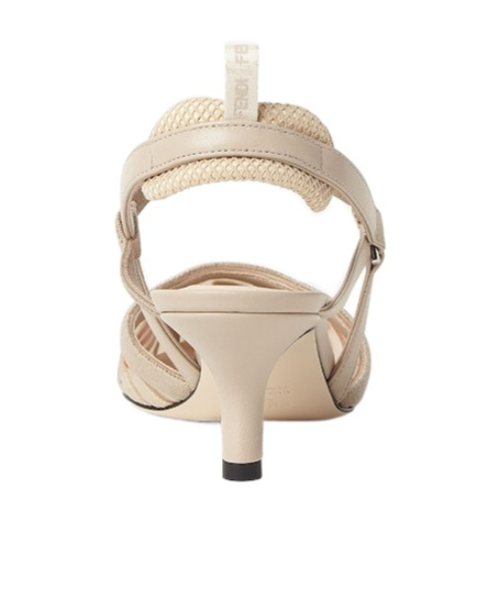Fendi Colibri Lite Slingback In Beige Ff Mesh Women