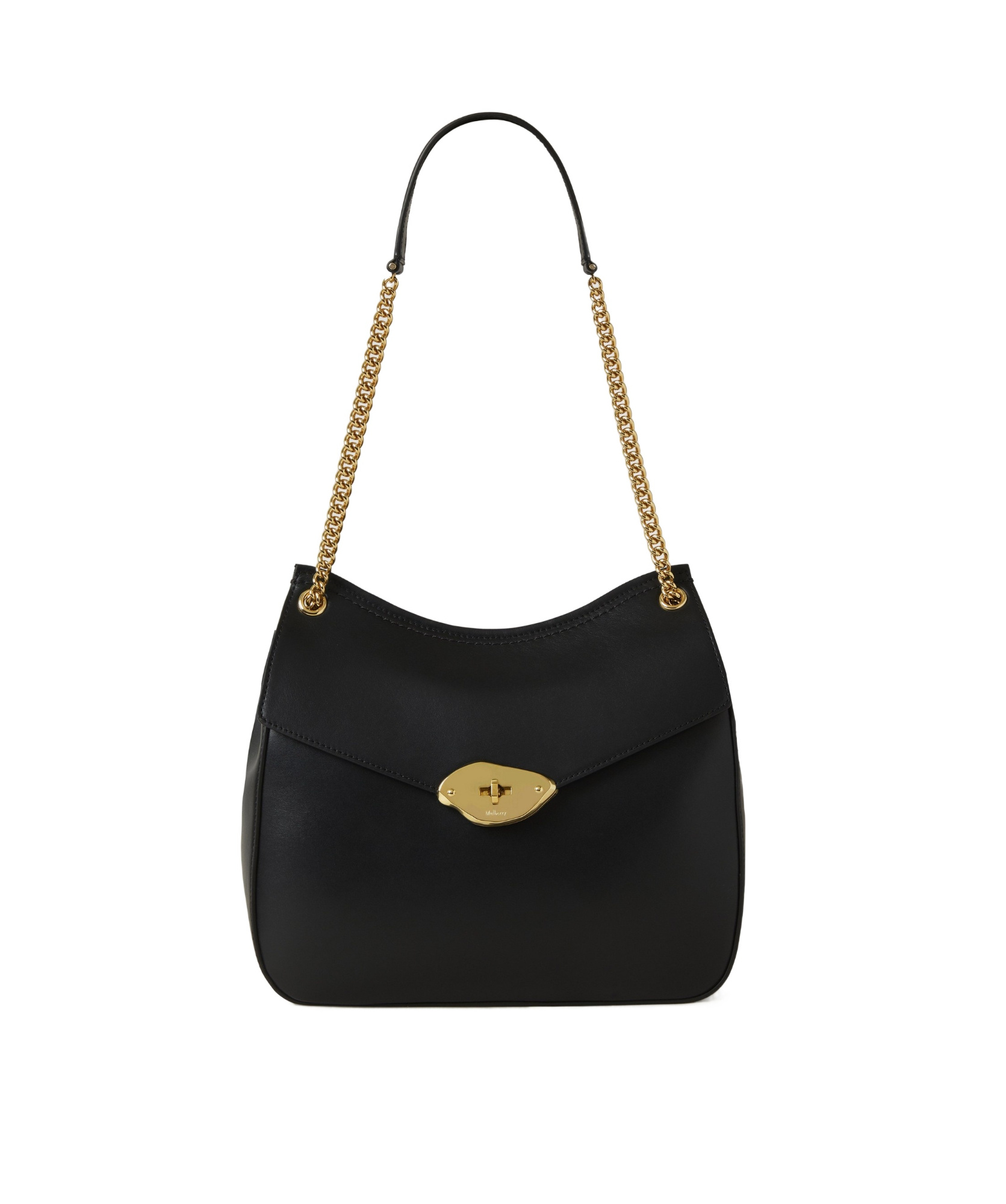 Shop Mulberry Lana Chain Shoulder Bag In Black