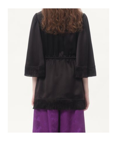 Valentino Bead-embellished Blouse In Black