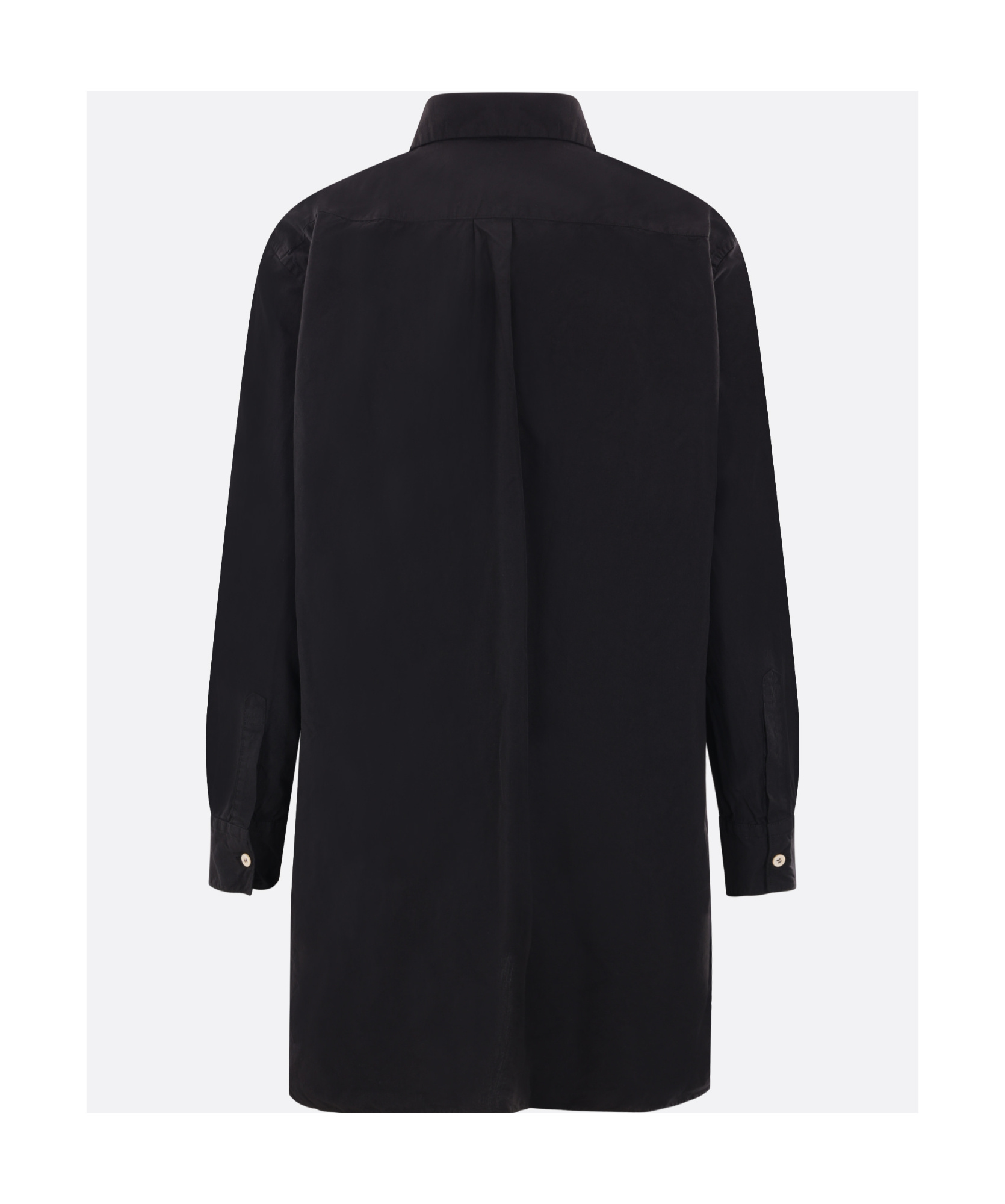 COMME DES GARÇONS COMME DES GARÇONS SHIRT BUTTONED CURVED HEM TOP 
