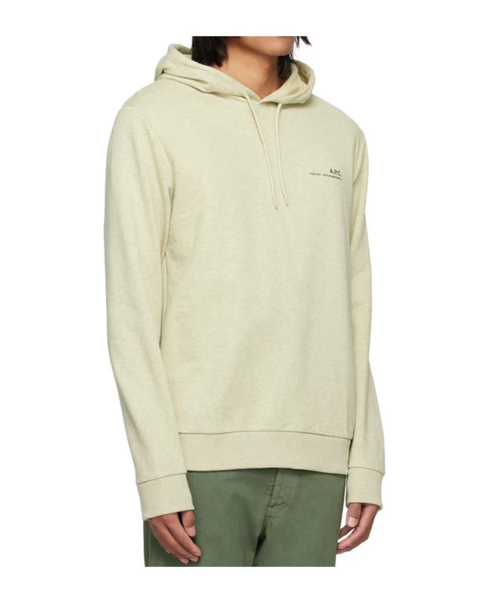 Apc A.p.c. Item H Drawstring Long-sleeved Hoodie In Nude