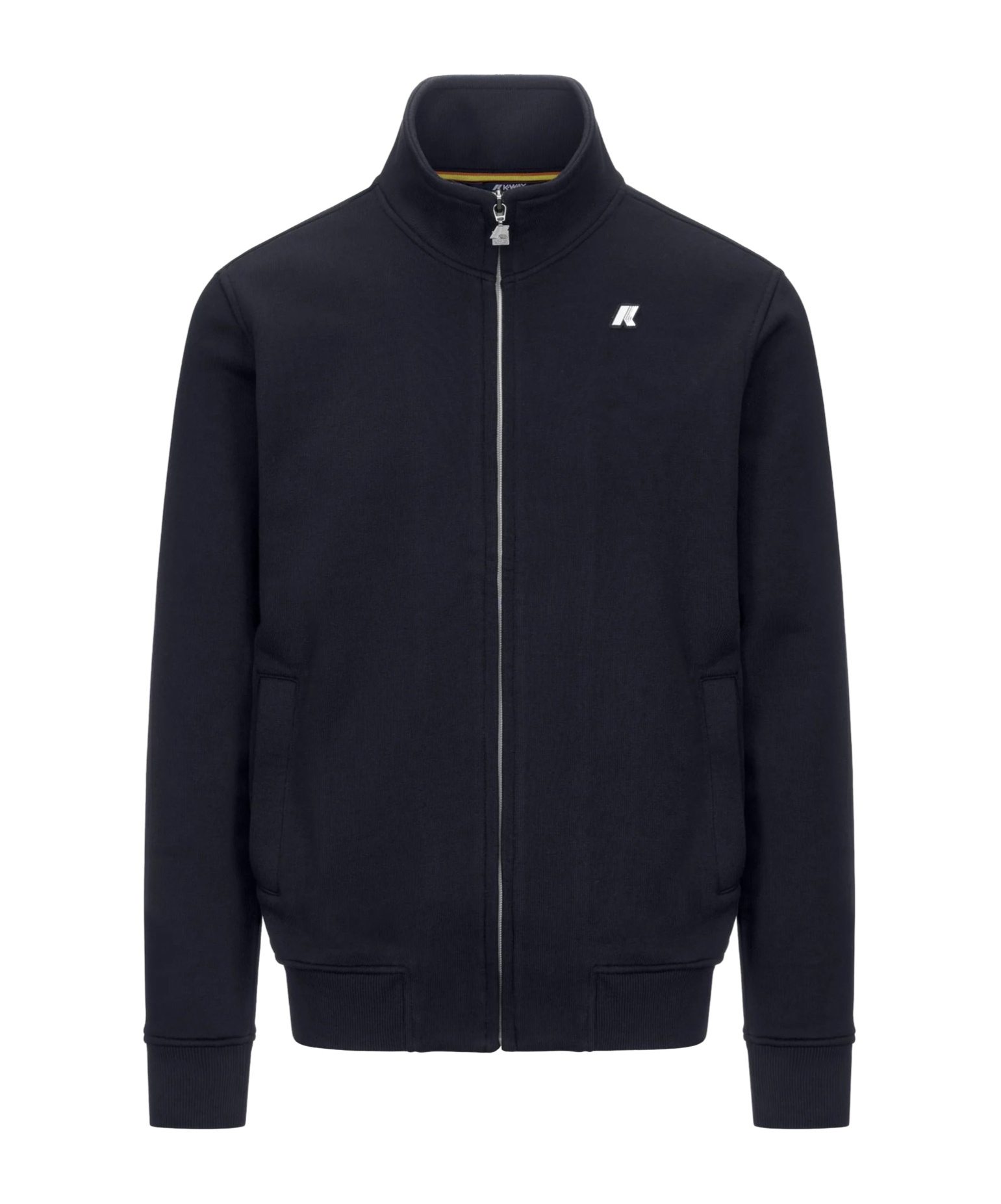 K-way Logo Zip-up Jacket In Black