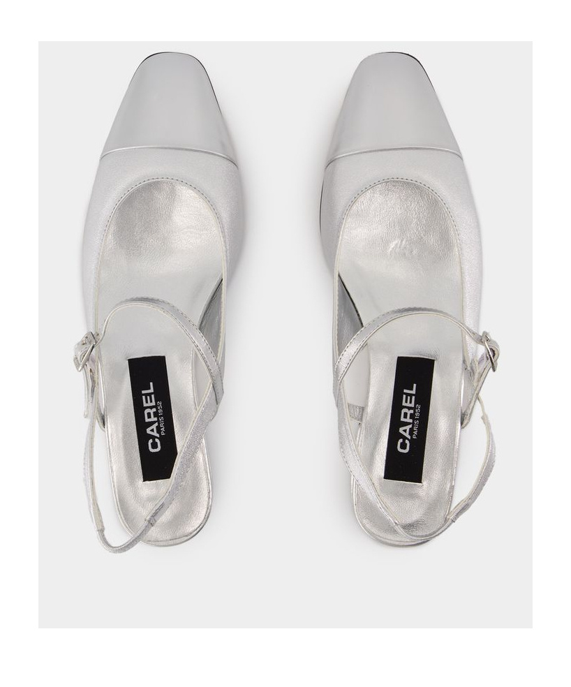 Carel Paris Open-heeled Flats In Gray