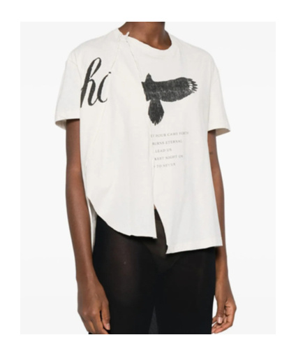 Ann Demeulemeester Crew Neck T-shirt In White