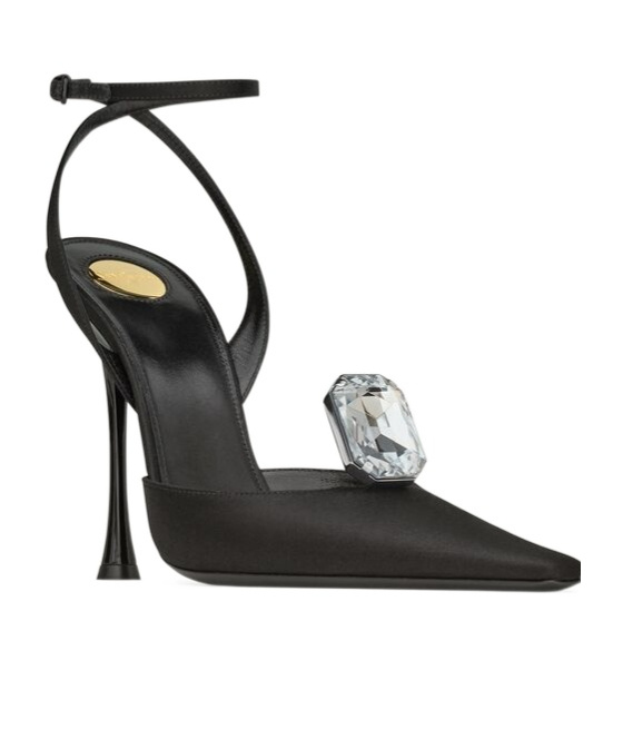 Saint Laurent High-heeled Sandals In Black