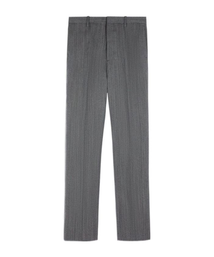 Tod's Wool Blend Slim Fit Pants In Gray