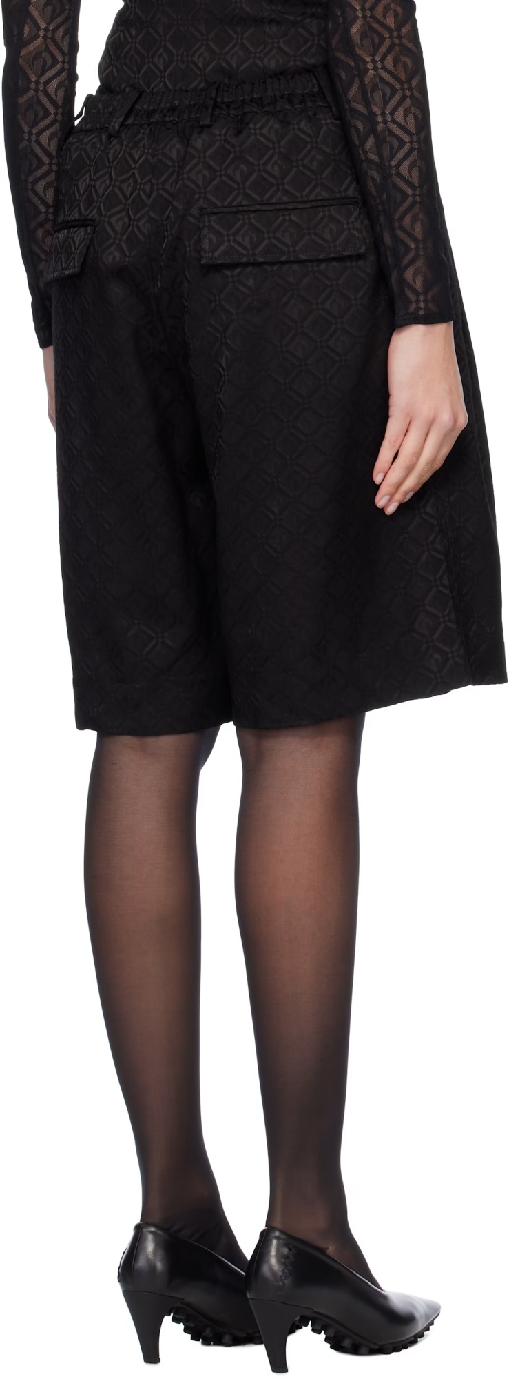 Marine Serre Diamond Jacquard Cut Shorts