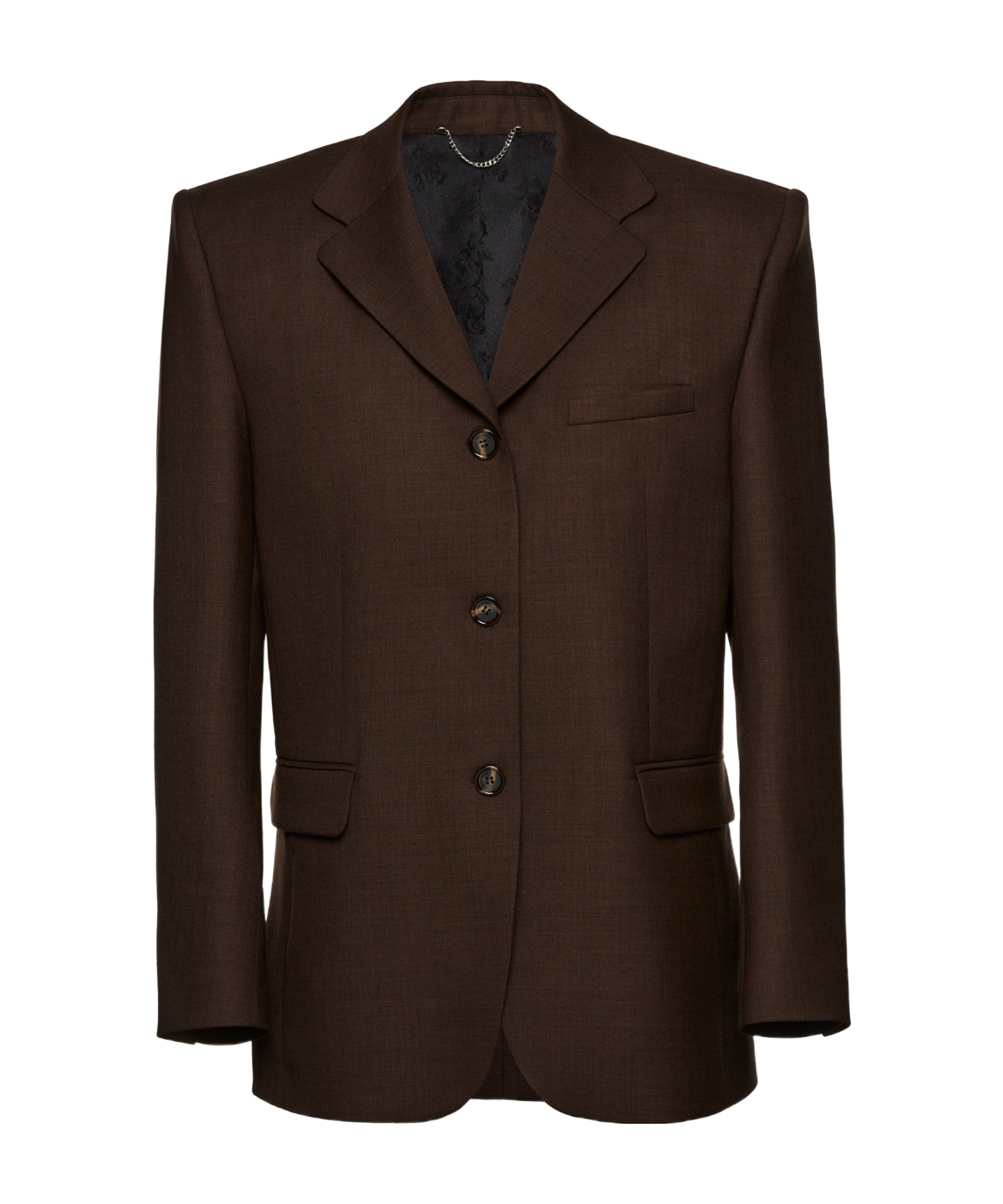 Magda Butrym Long-sleeved Suit Coat In Brown