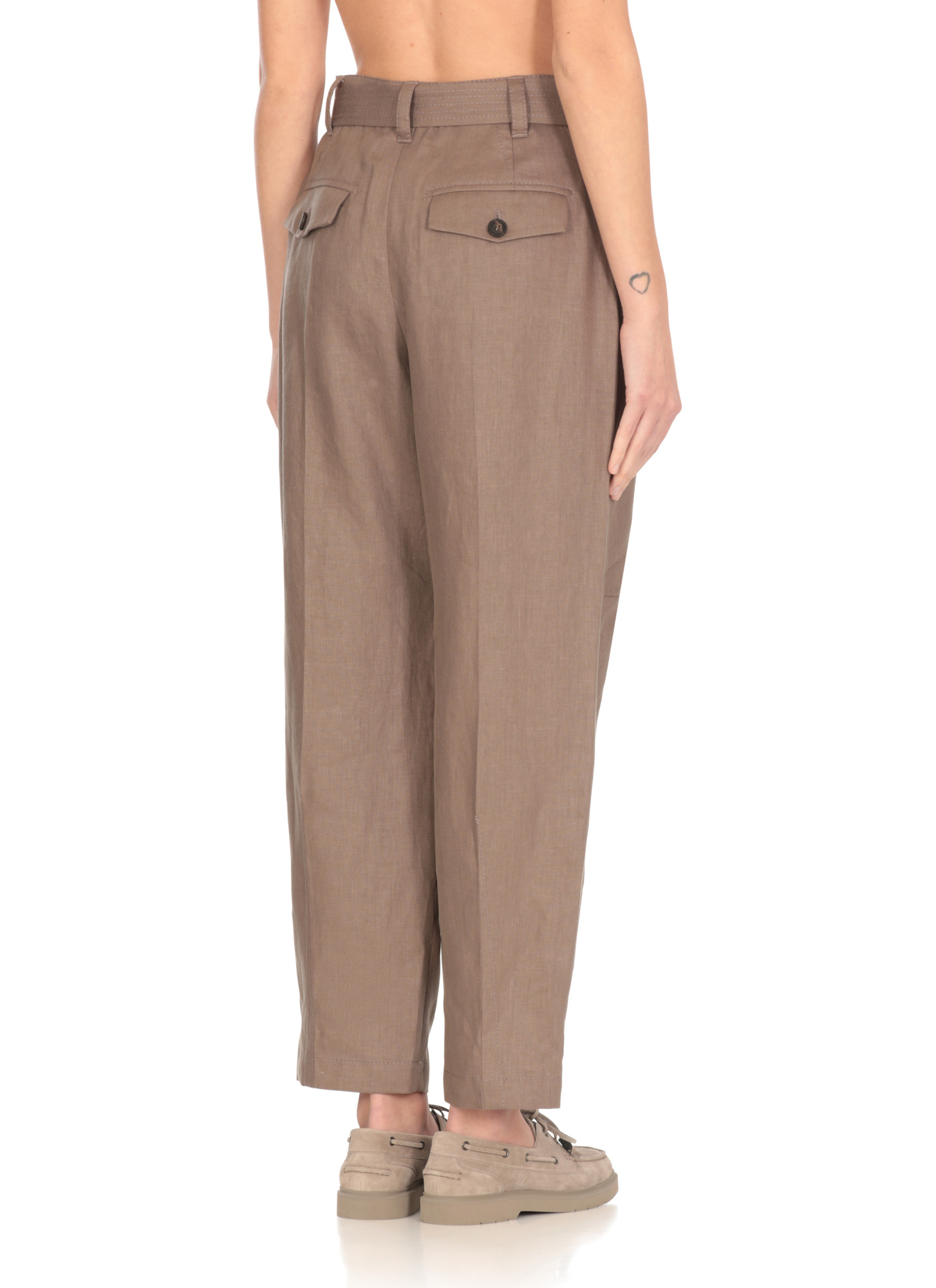 Brunello Cucinelli Straight Casual Pants In Nude