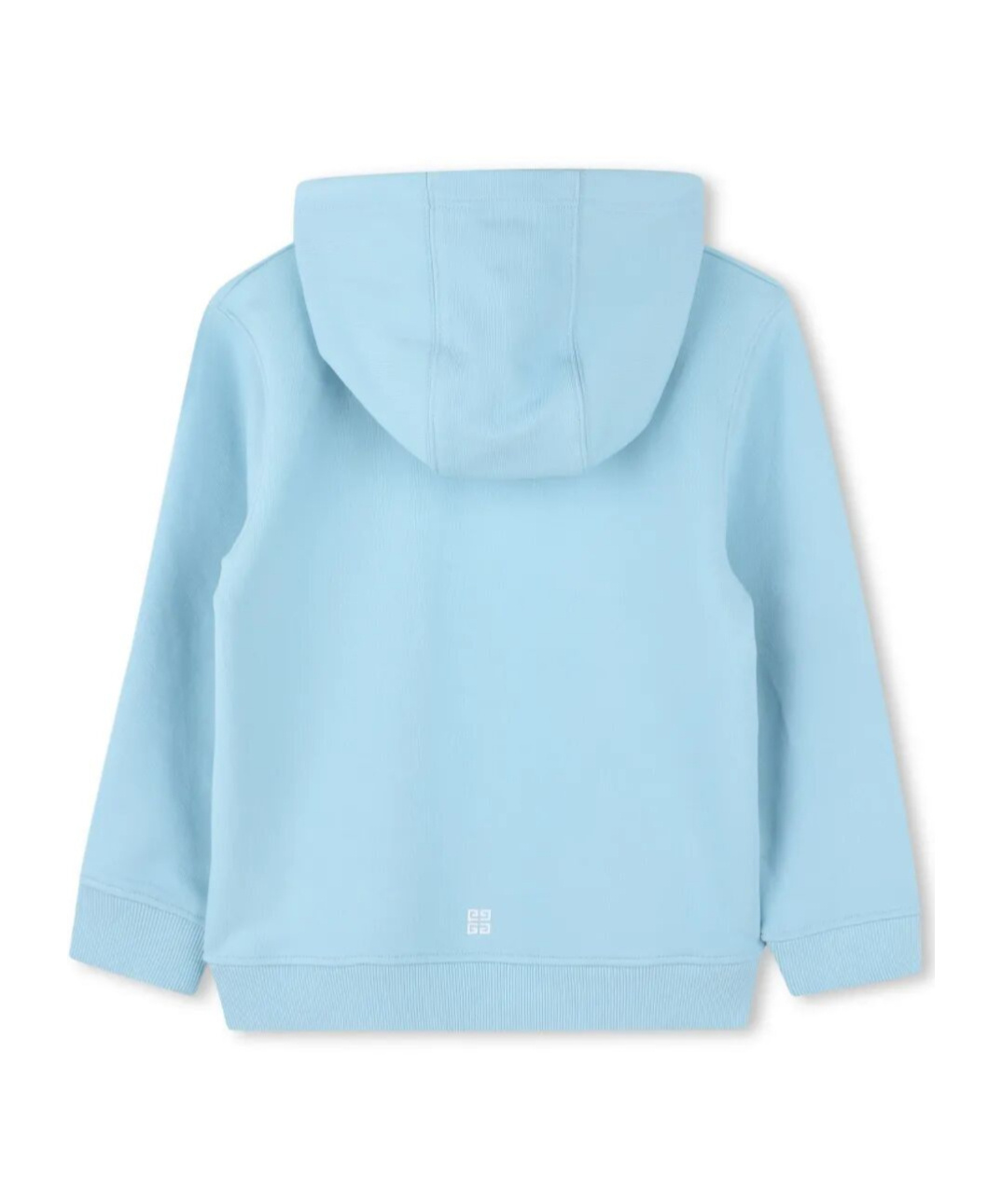 Givenchy Kids Logo Embroidered Drawstring Hoodie In Blue