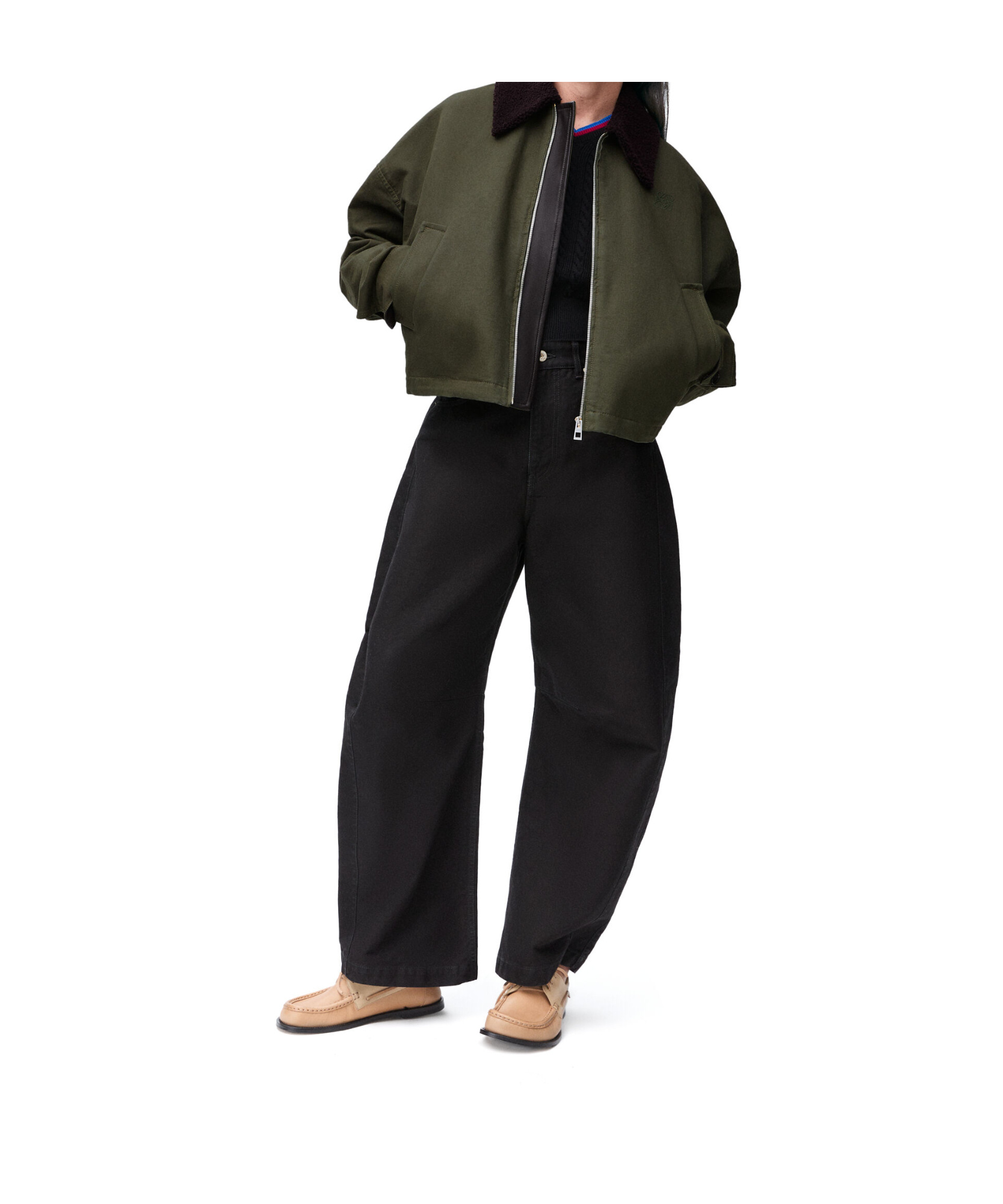 Loewe Belt-loop Casual Pants In Black