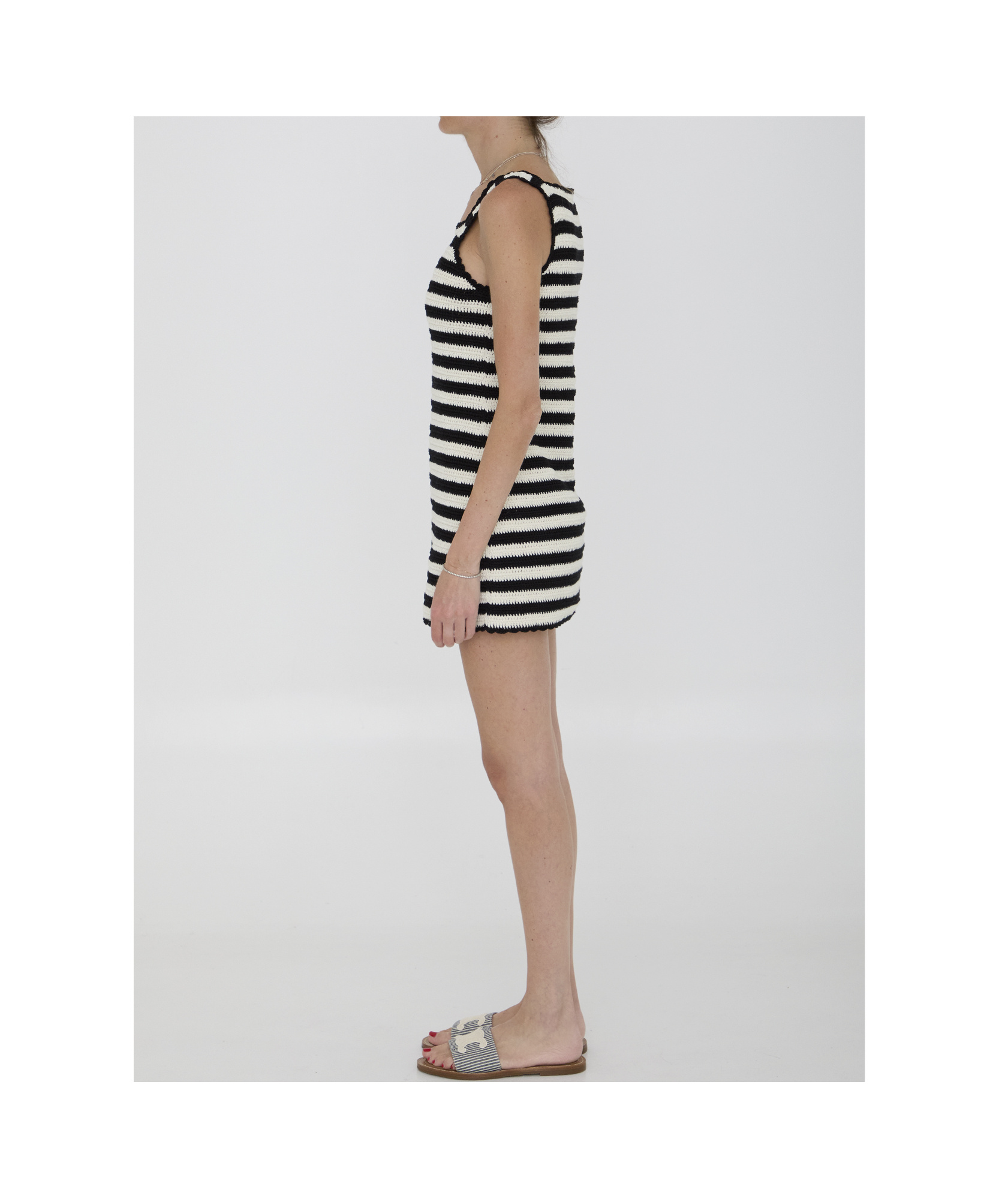 Celine Triomphe Mini Dress In Black | ModeSens
