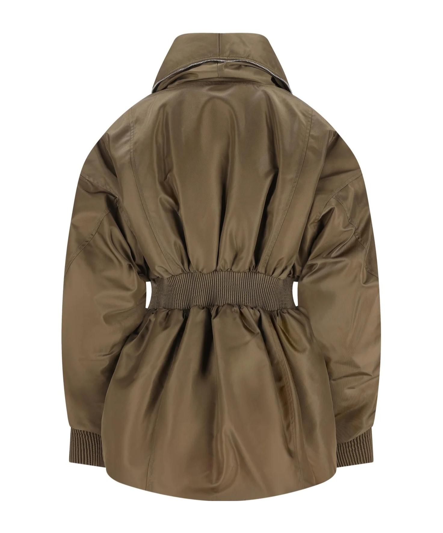 Givenchy Hourglass Bomber With Zipped Shawl Collar In Nylon In Brown