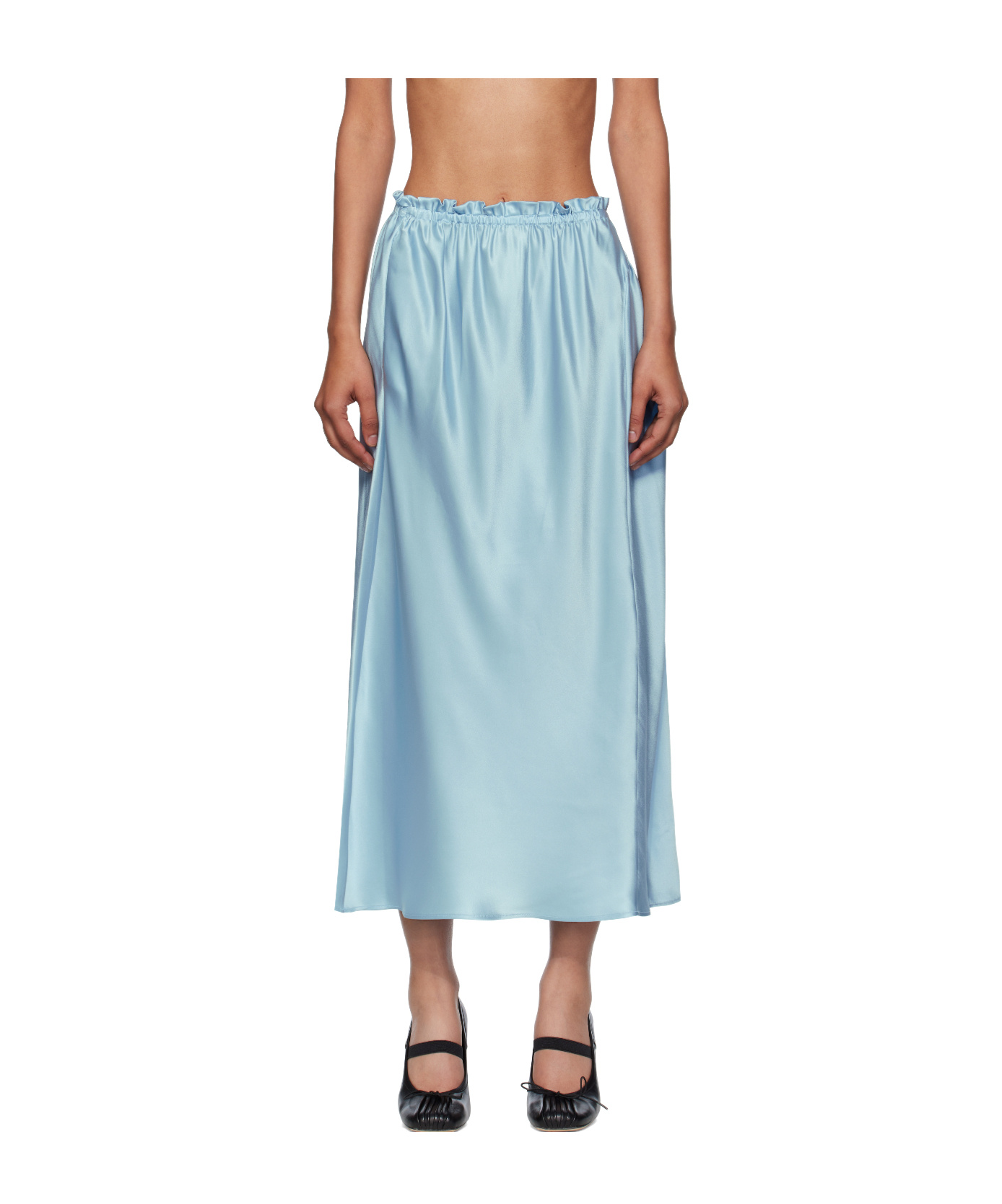 Simone Rocha Single Hip Detail Easy Skirt In Blue