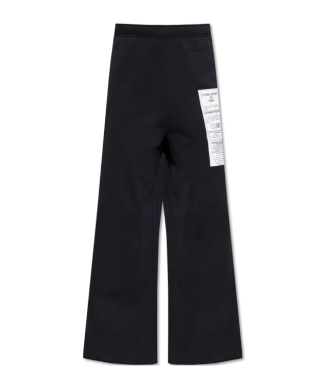 Mm6 Maison Margiela Numbers-motif Track Pants In Black