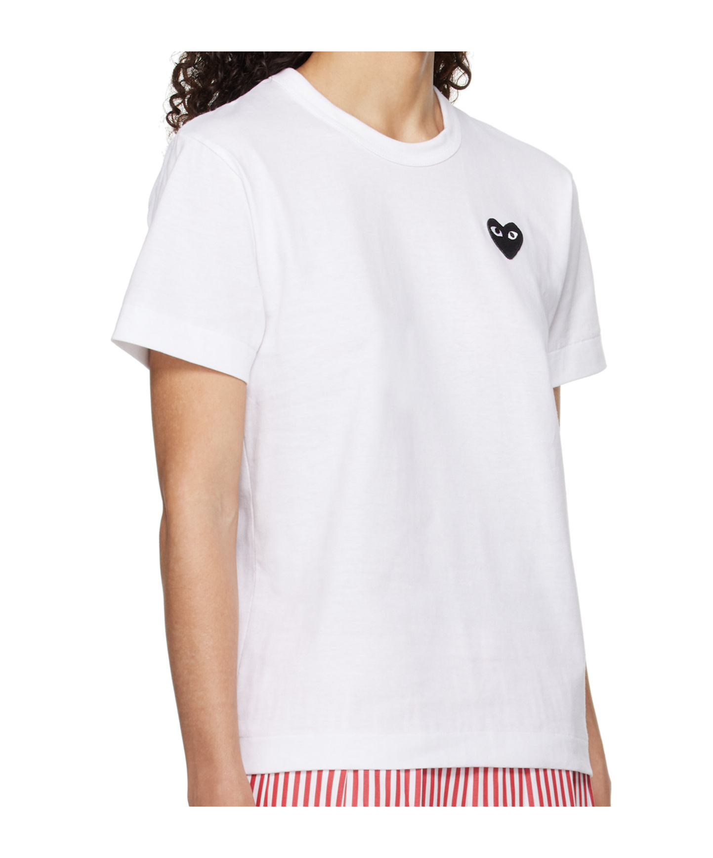 Comme Des Garçons Play Heart Logo T-shirt In White