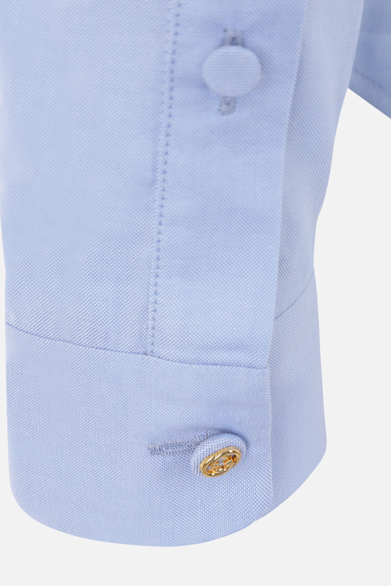 Gucci Pointed-collar Long-sleeve Shirt In Blue