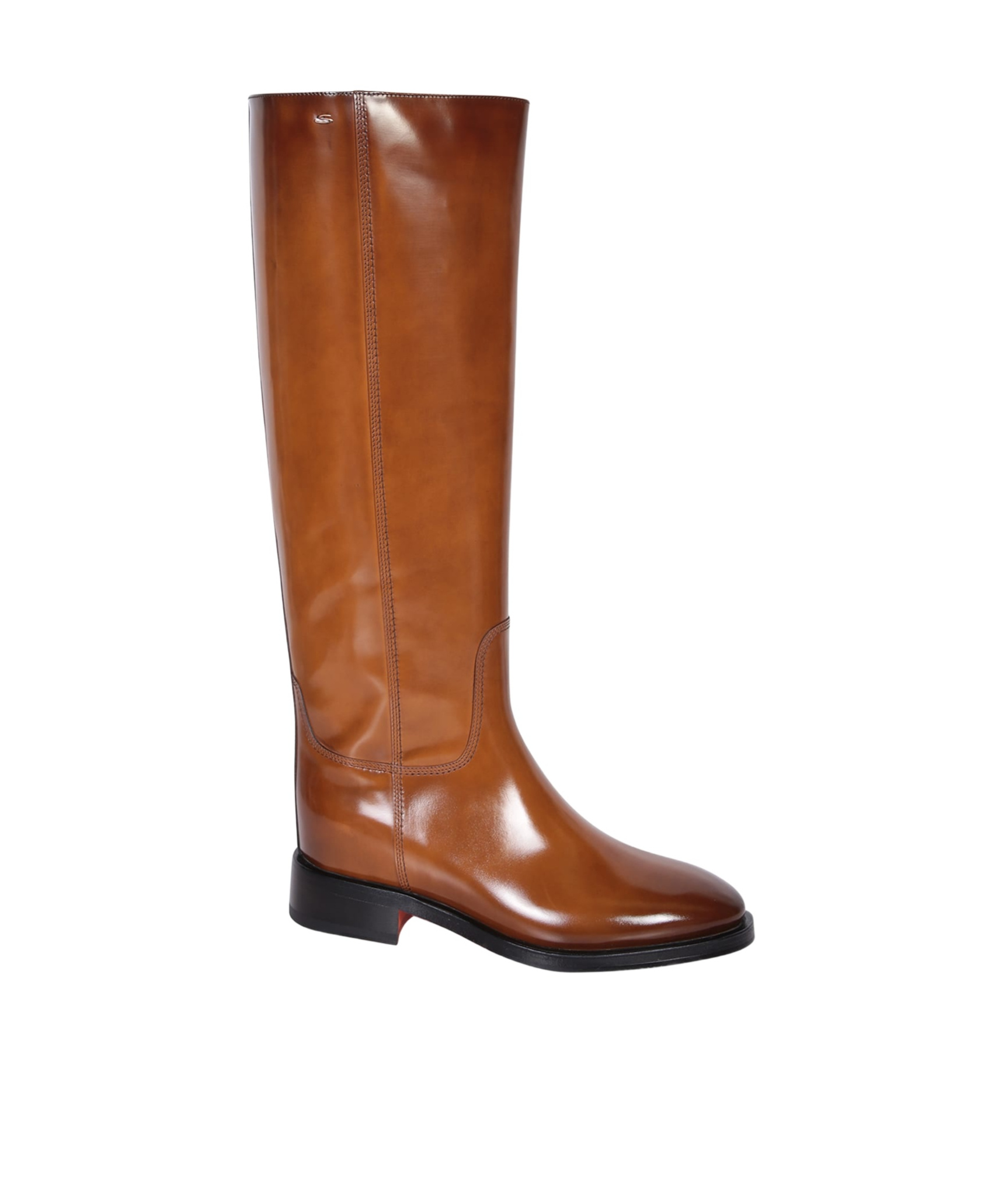 Santoni Riding Boot In Brown