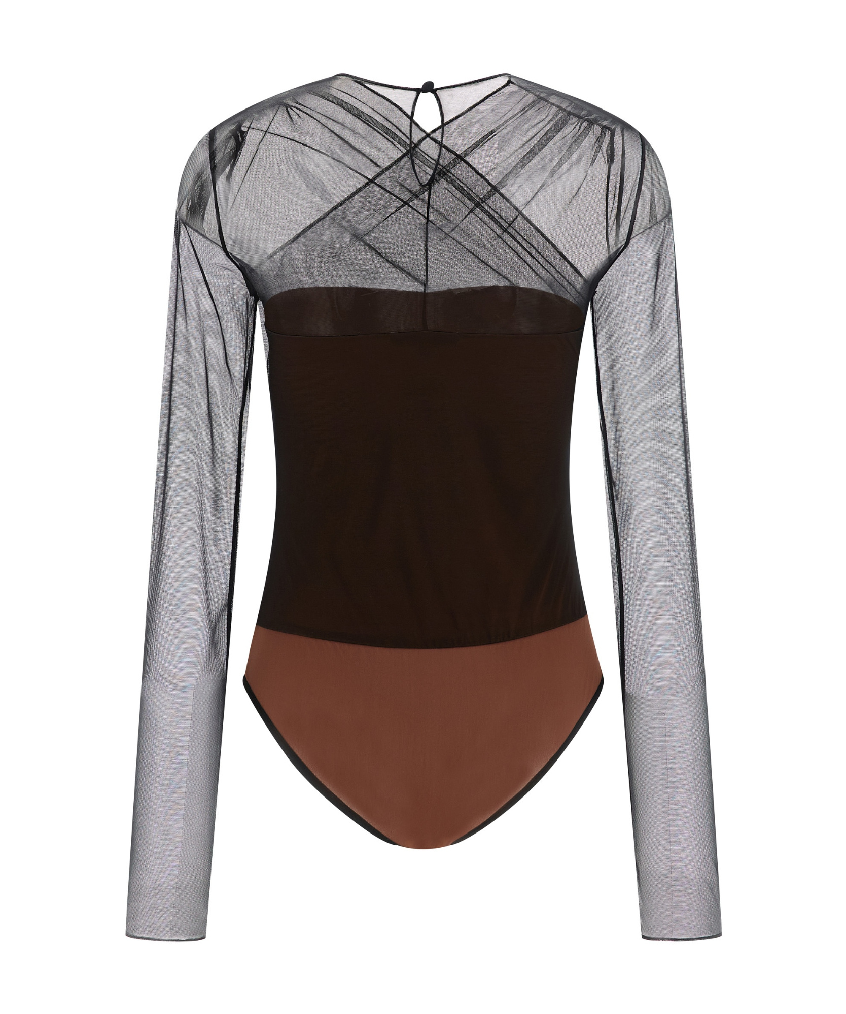 Nensi Dojaka Mesh Bodysuit In Brown