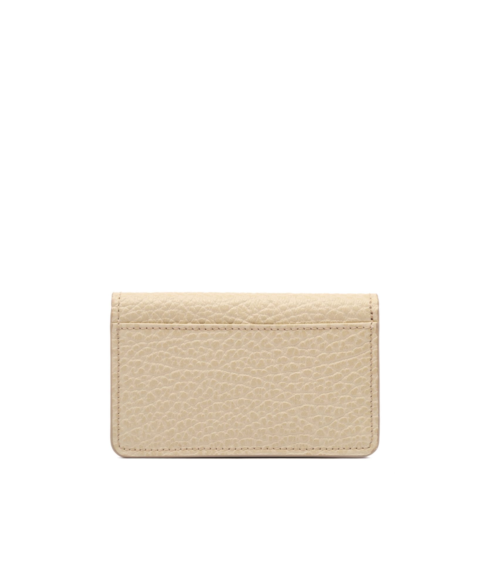 Maison Margiela Four-stitch Leather Card Holder In Nude