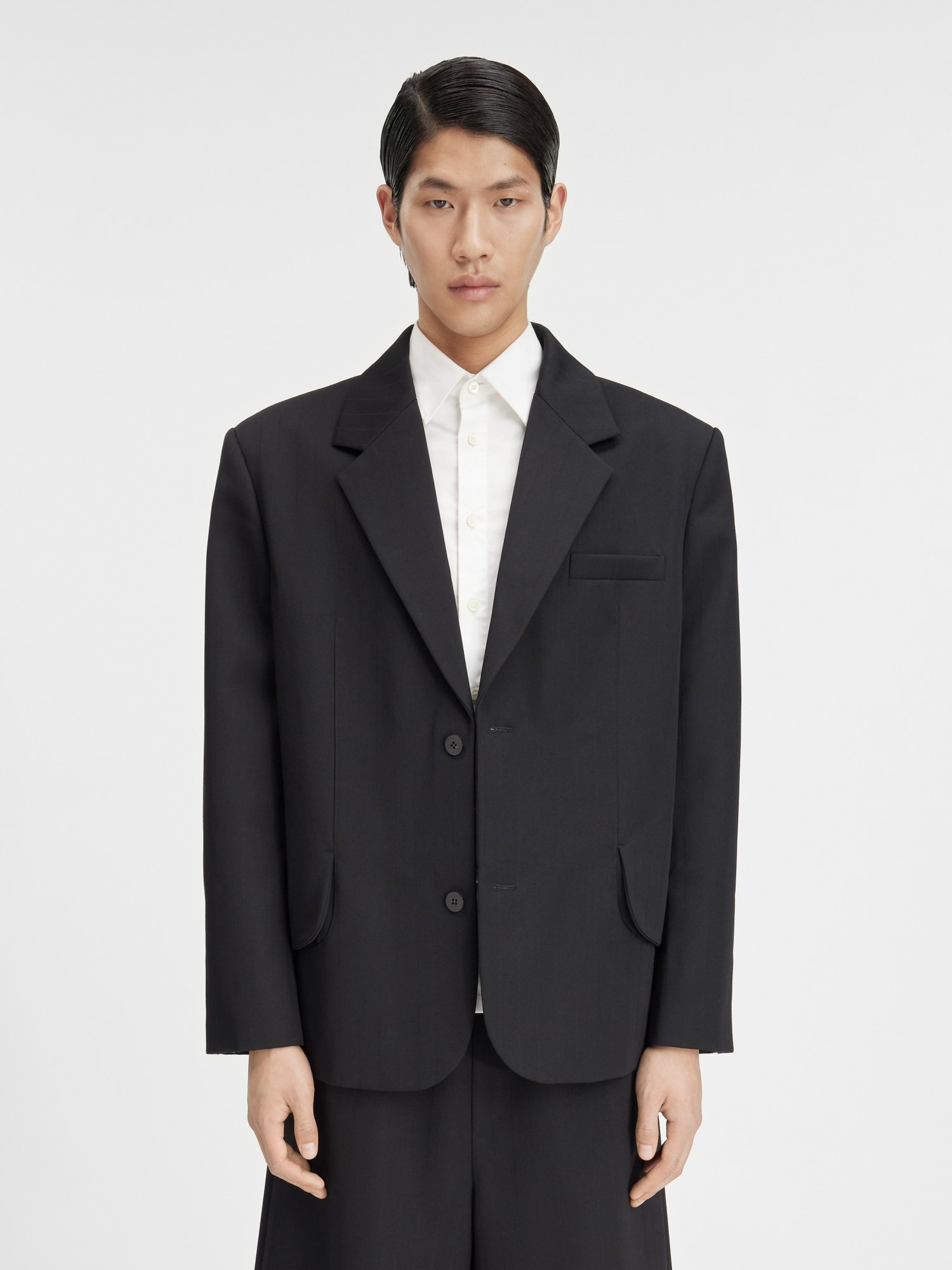 Jacquemus Single-breasted Wool Suit Jacket In Black