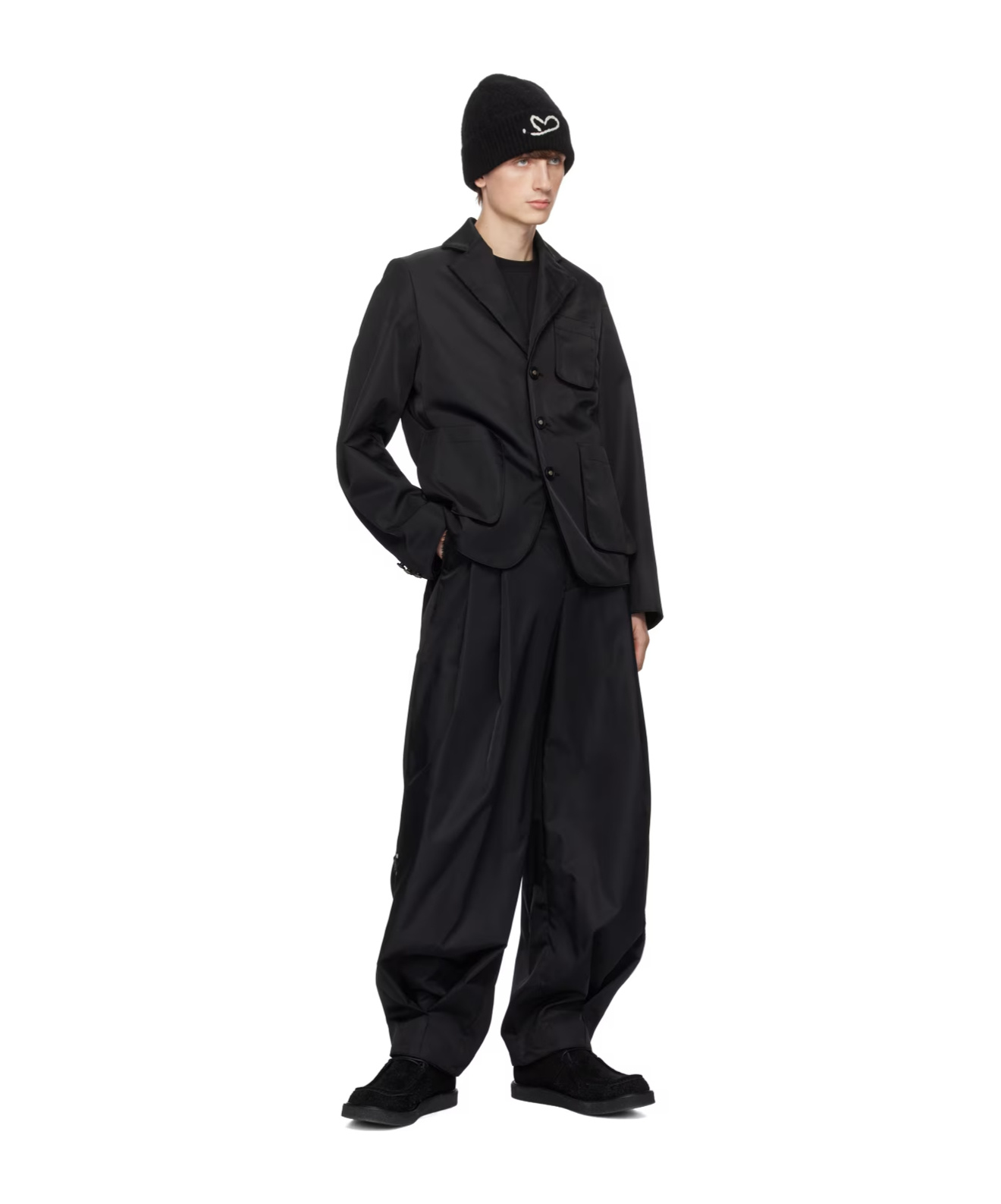 Ader Error Three-dimensional Pocket Suit Coat In Black
