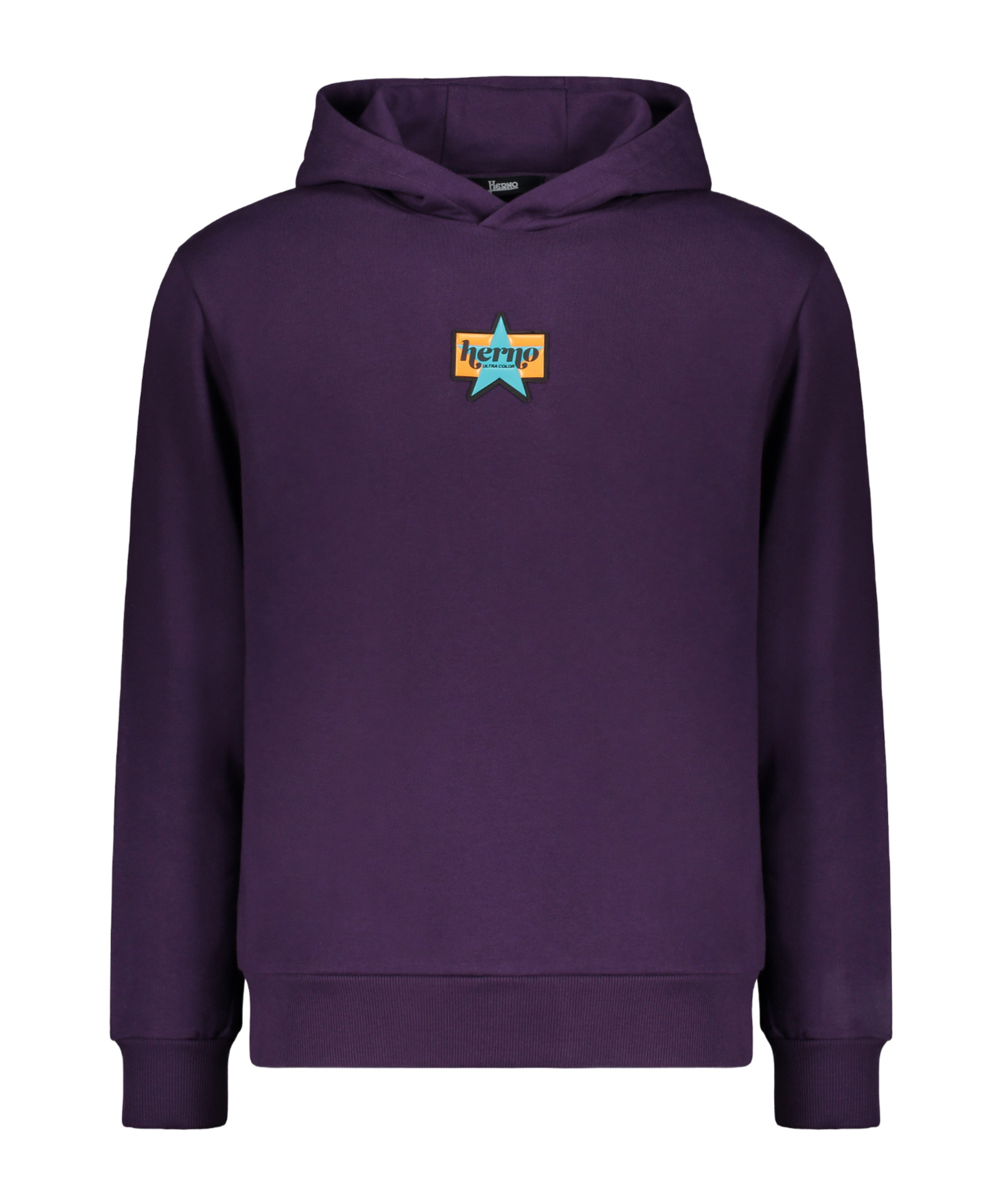 Herno Star-embroidered Hoodie In Purple