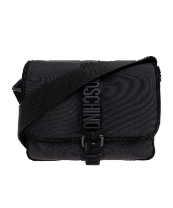 Moschino Flap Shoulder Bag In Black