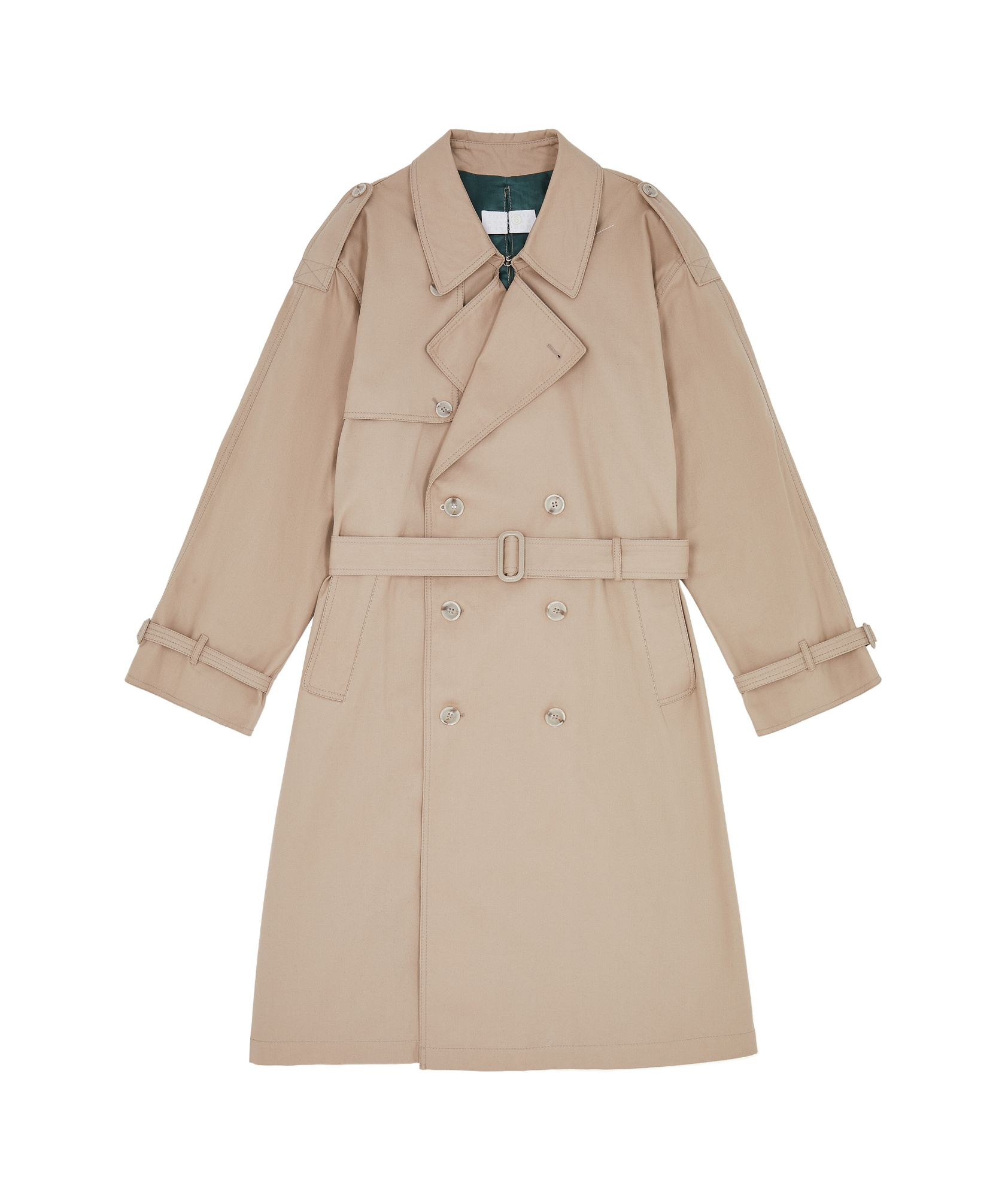 Mm6 Maison Margiela Twist Trench Coat In Nude