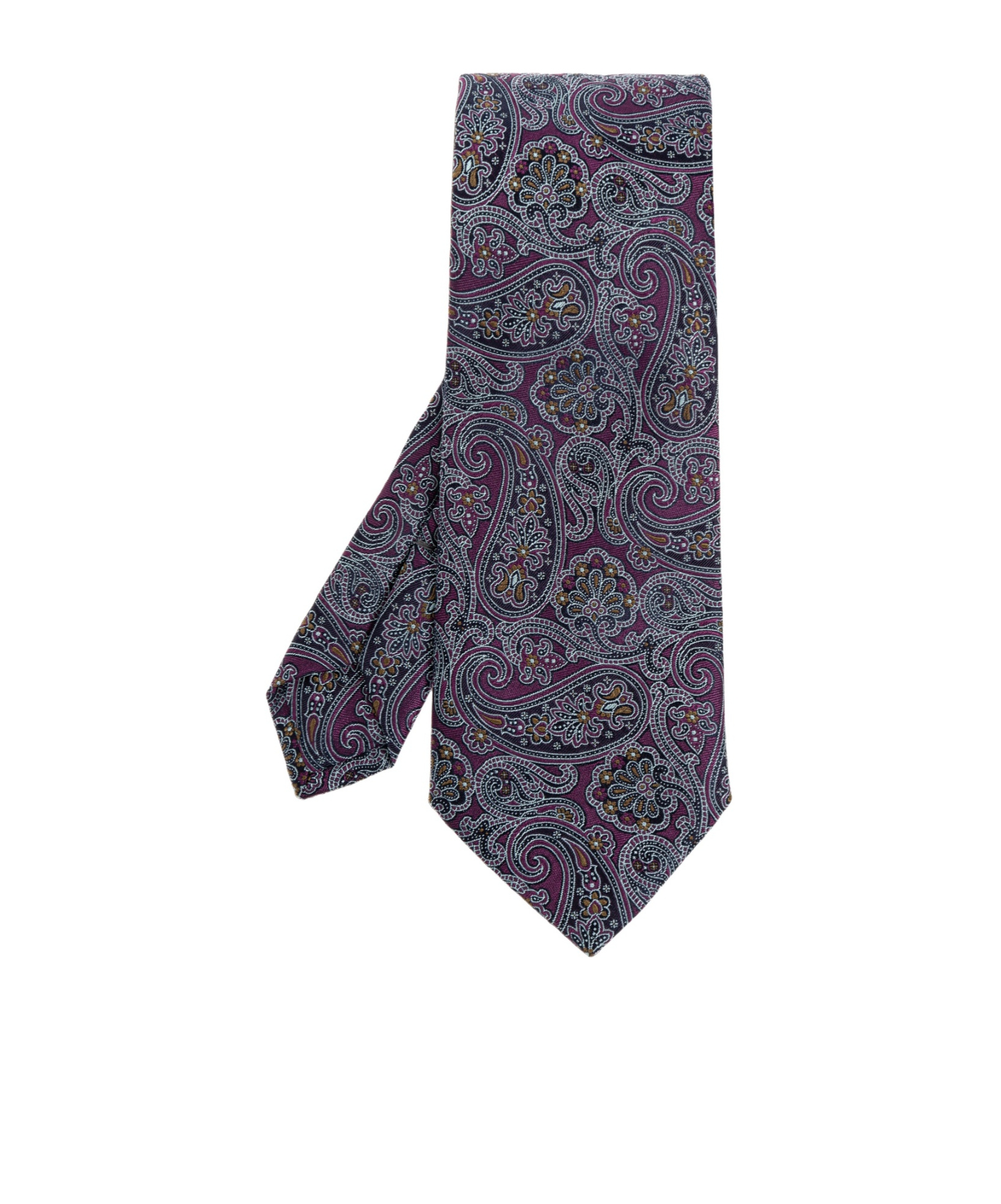 Etro Paisley-print Silk Tie In Purple