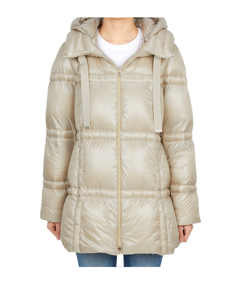 Herno Hooded Down Jacket In Neutral