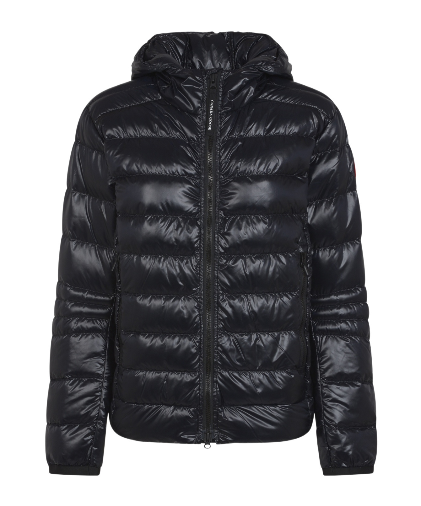 Canada Goose Crofton Hooded Down Jacket In Black