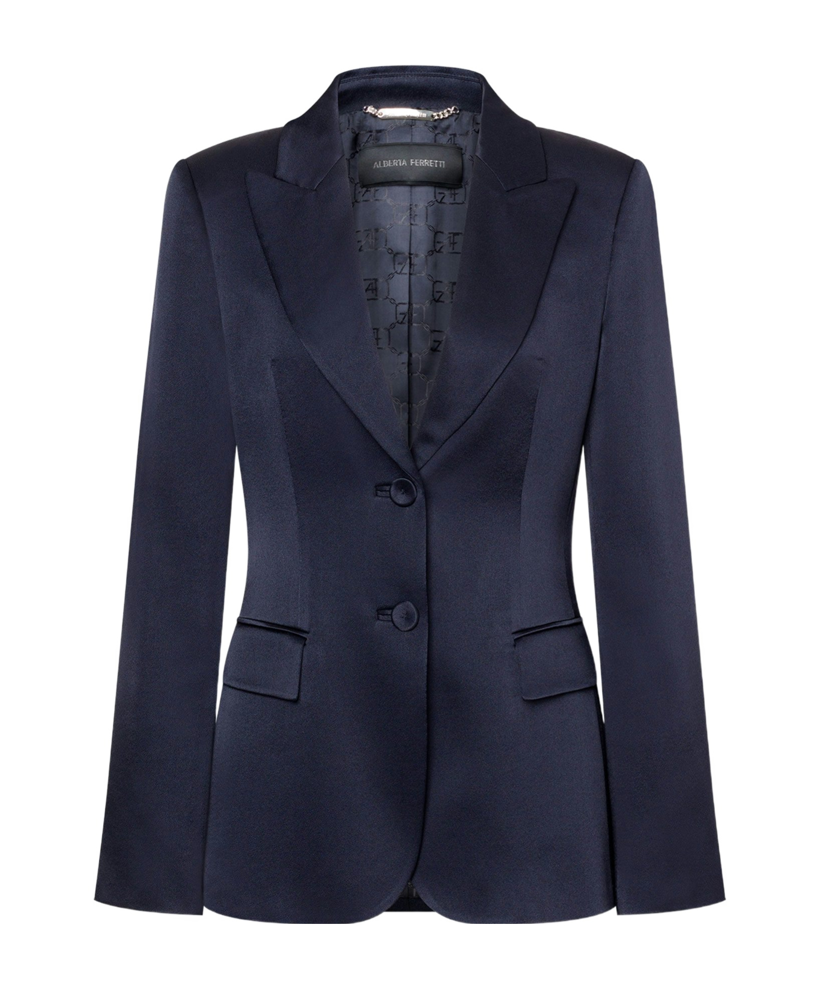 Alberta Ferretti Long-sleeved Suit Jacket In Black