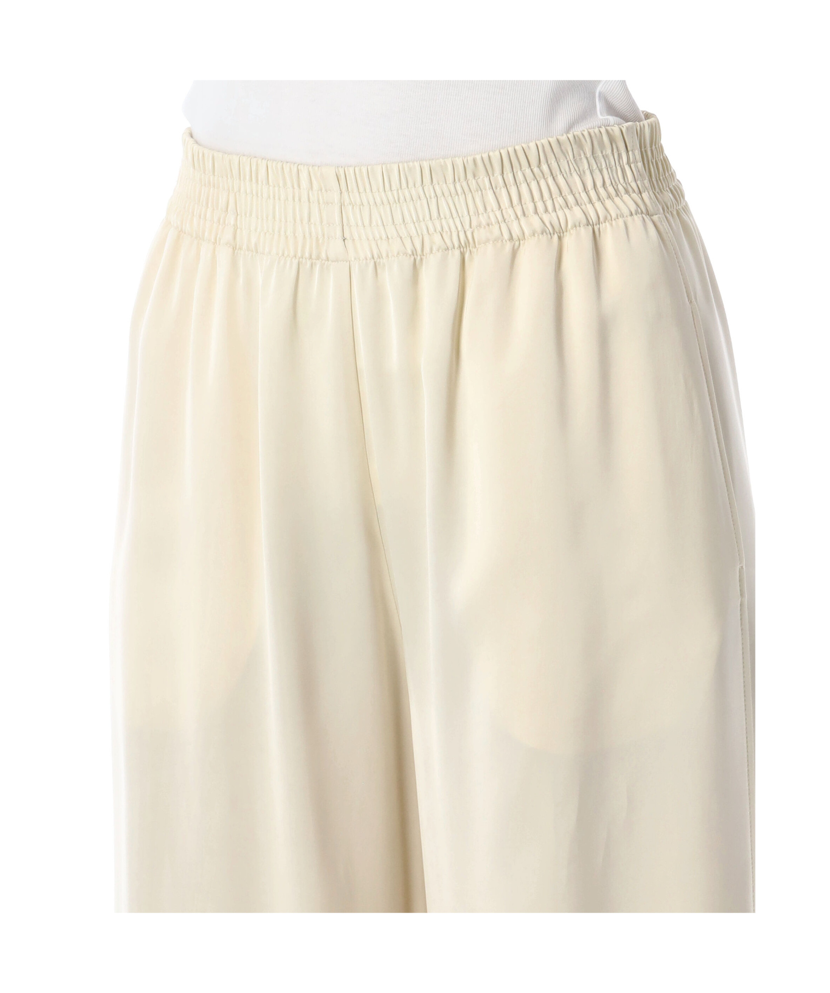 Shop Fabiana Filippi Amelia Satin Trousers In Nude