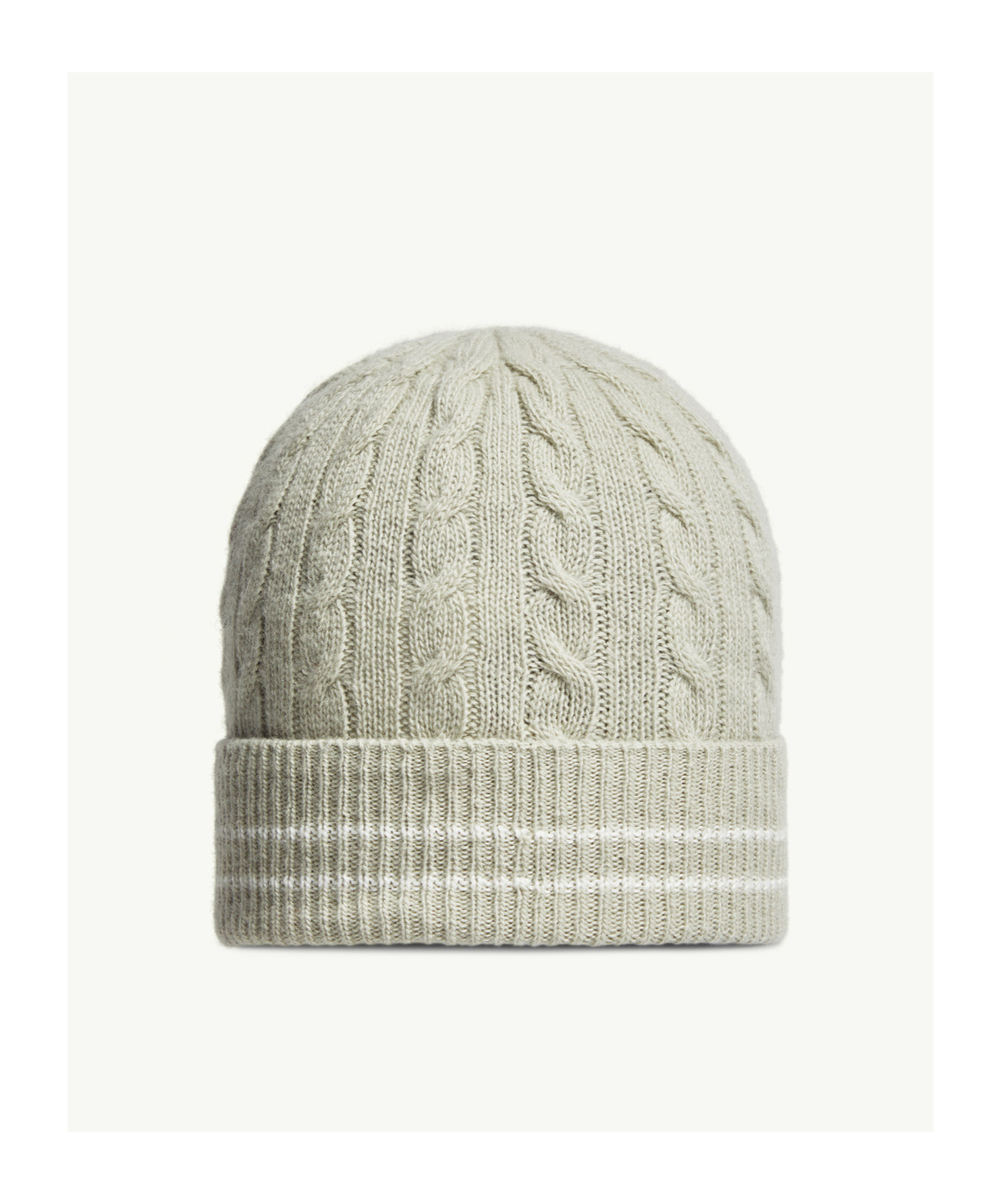 Moncler Stripe-trimmed Wool Beanie In Gray