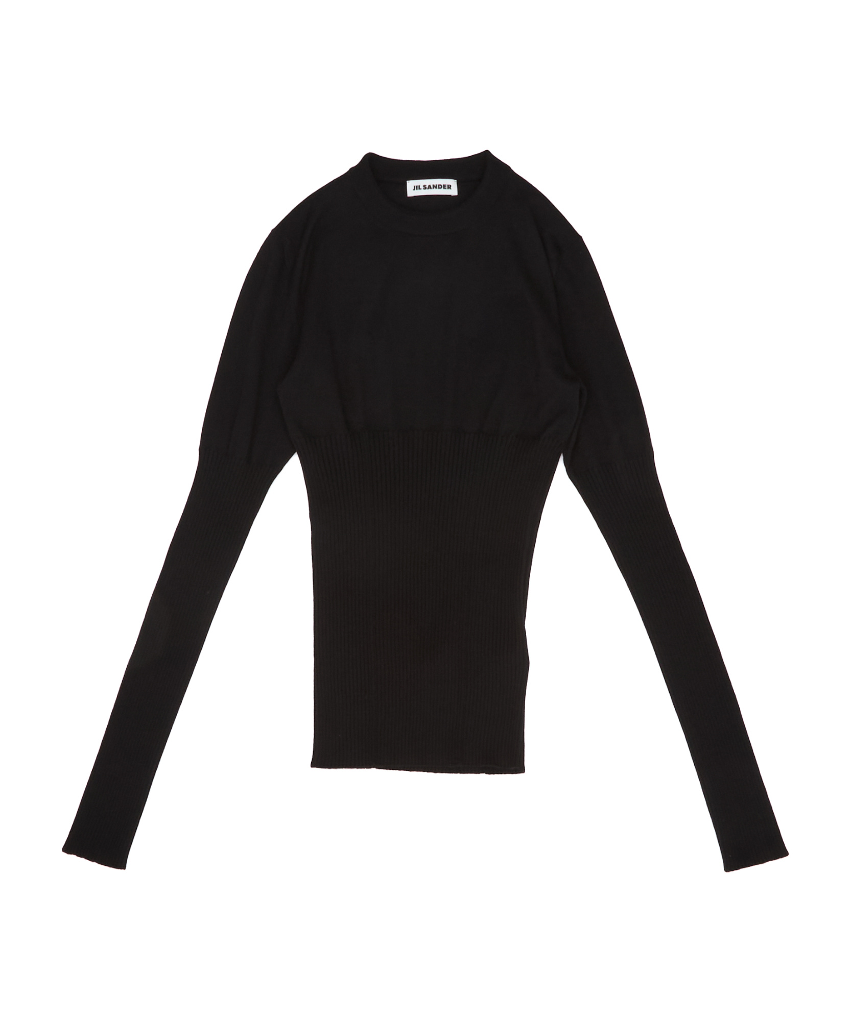 Jil Sander Corset-bust-fitted-sweater In Black