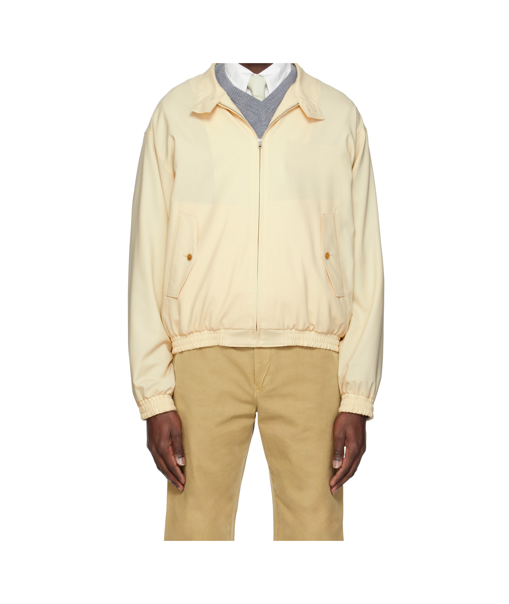 Auralee Off-white Super Fine Tropical Wool Jacket In Ivory