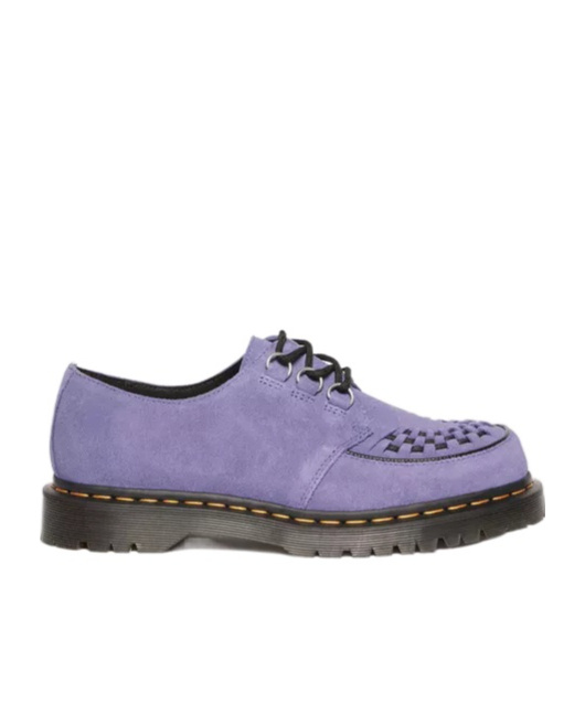 Dr. Martens Purple Ramsey Woven Suede Creepers In Twilight Purple