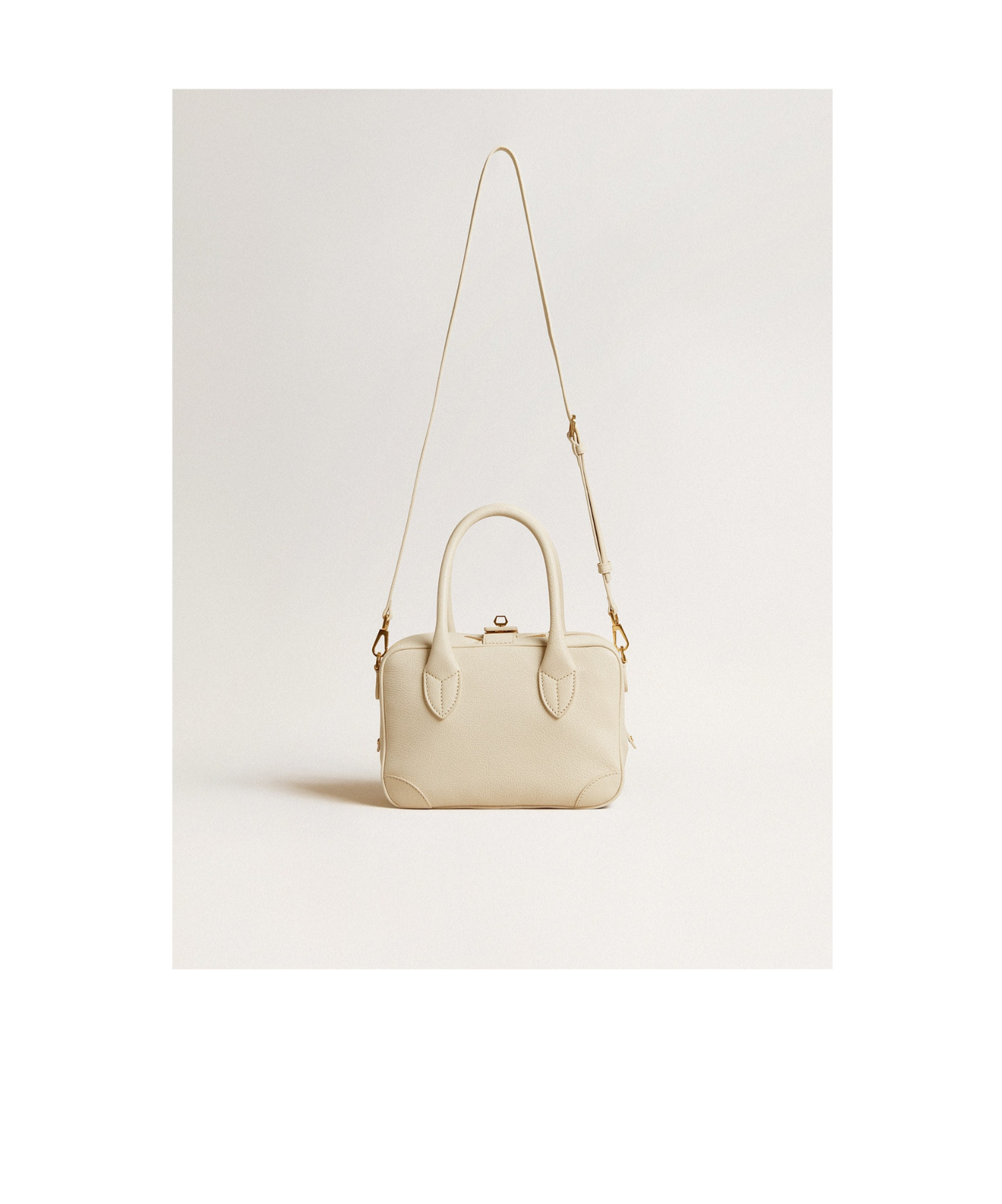 Golden Goose Zippered Shoulder Bag In Nude