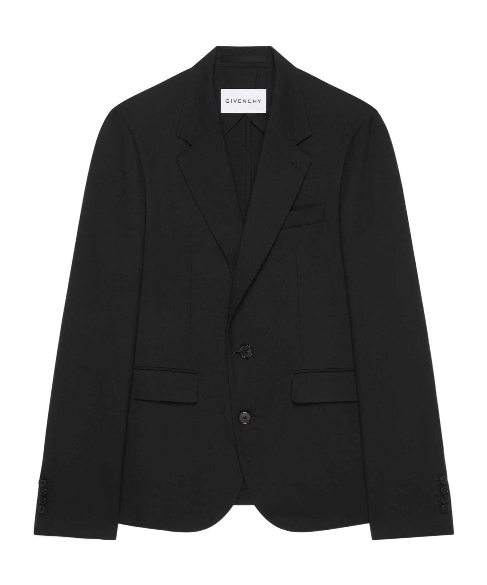 Givenchy Deconstructed Single Breasted Jacket In Flannel In Black