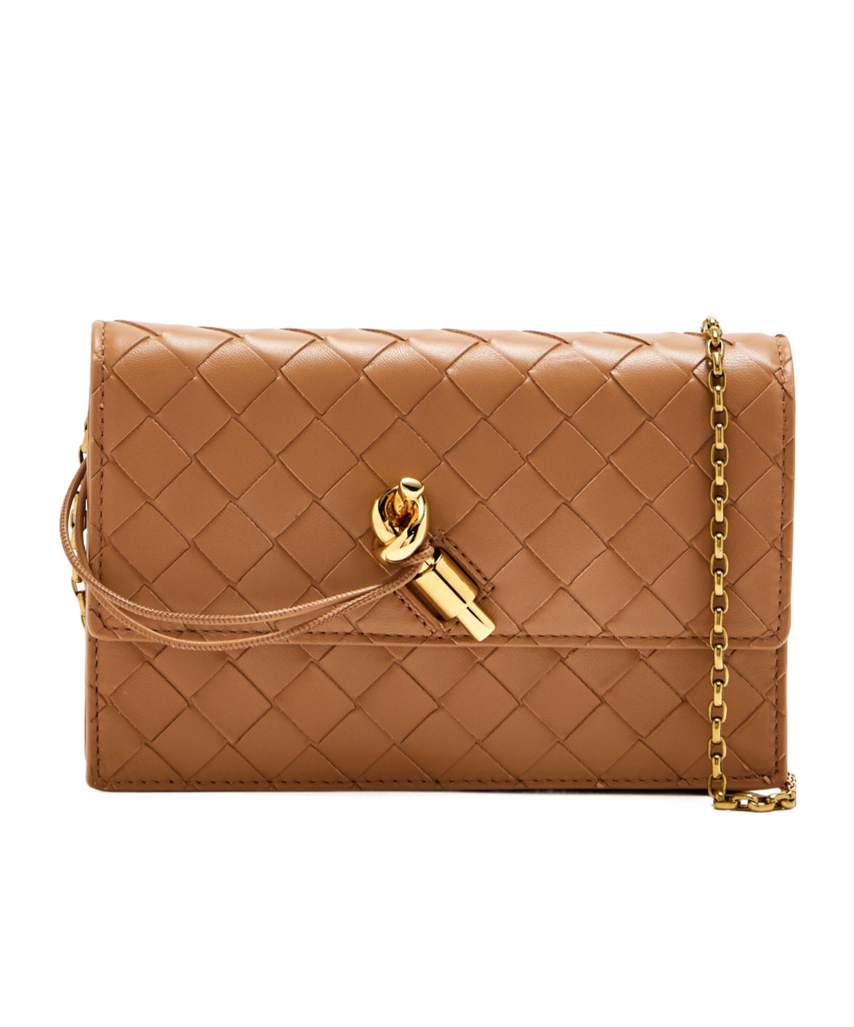 Bottega Veneta Andiamo Chain Wallet In Neutral