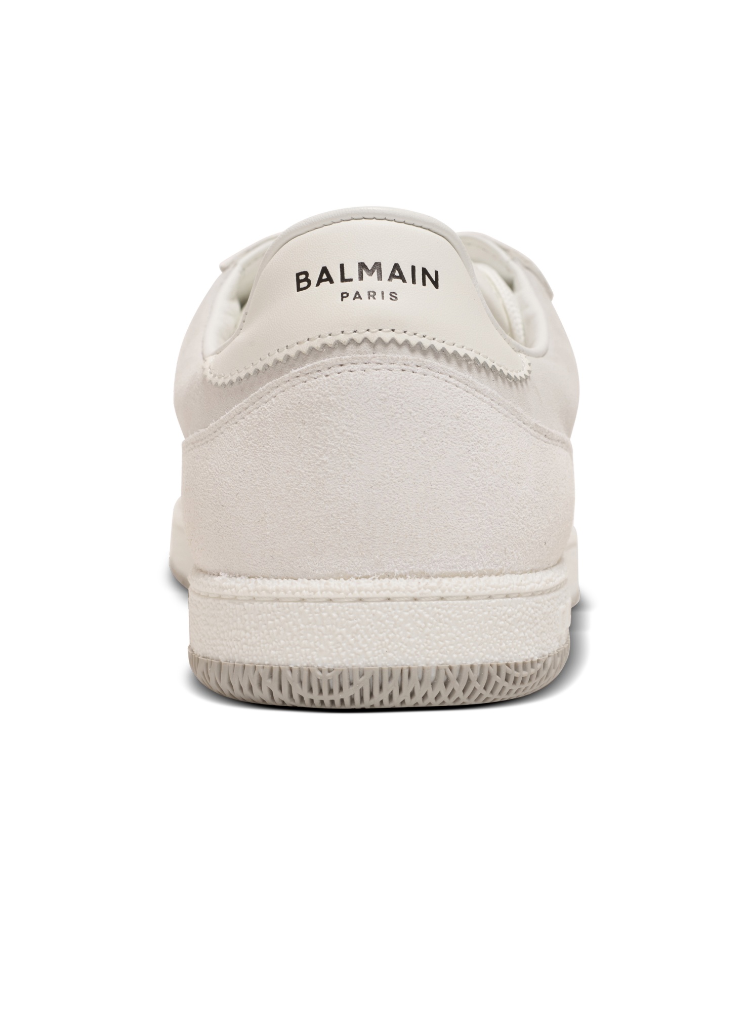 Balmain Swan Suede And Smooth Leather Trainers In White